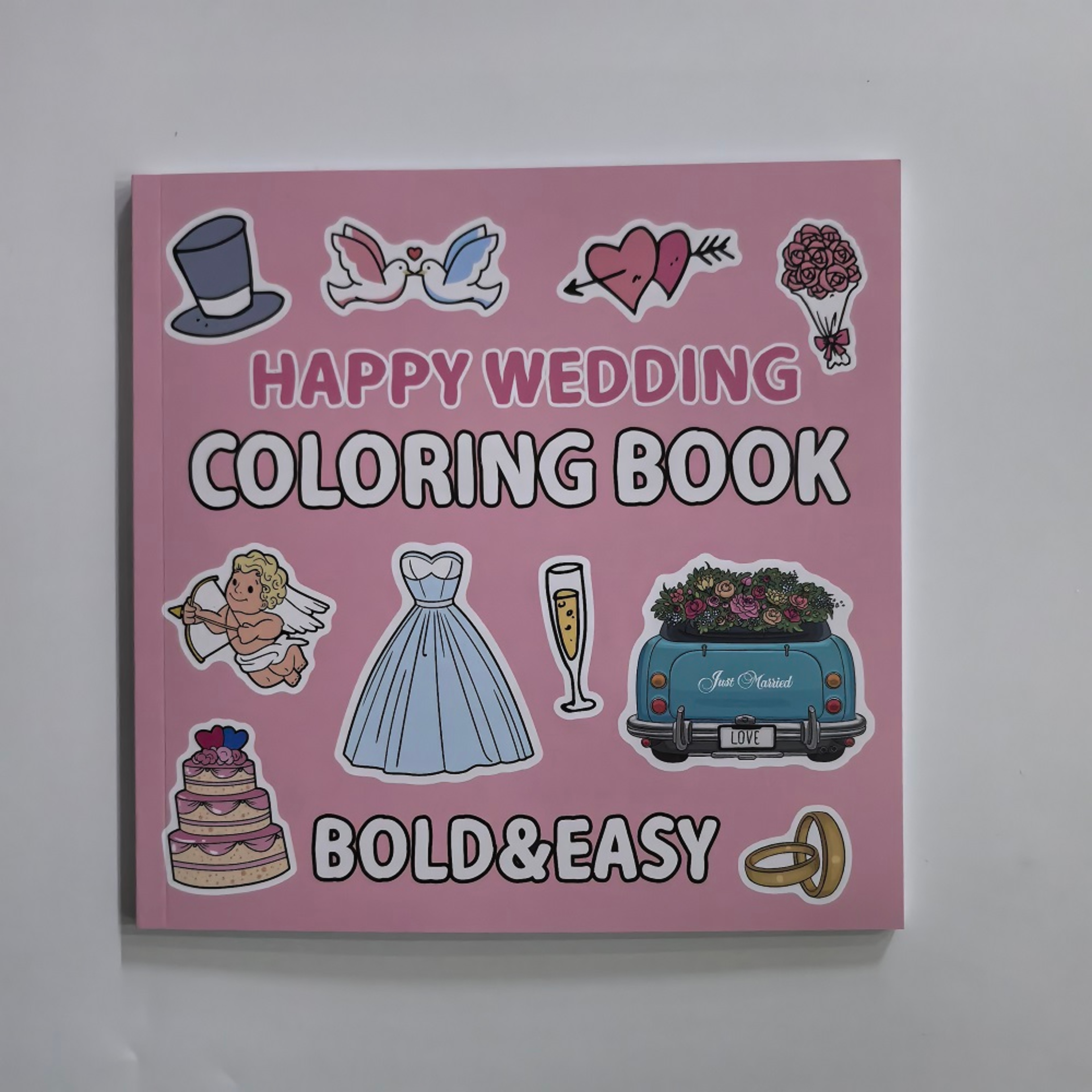 Happy Wedding Coloring Book, A Creative Gift for Adults and Teens, For Stress Relief and Fun – view 7