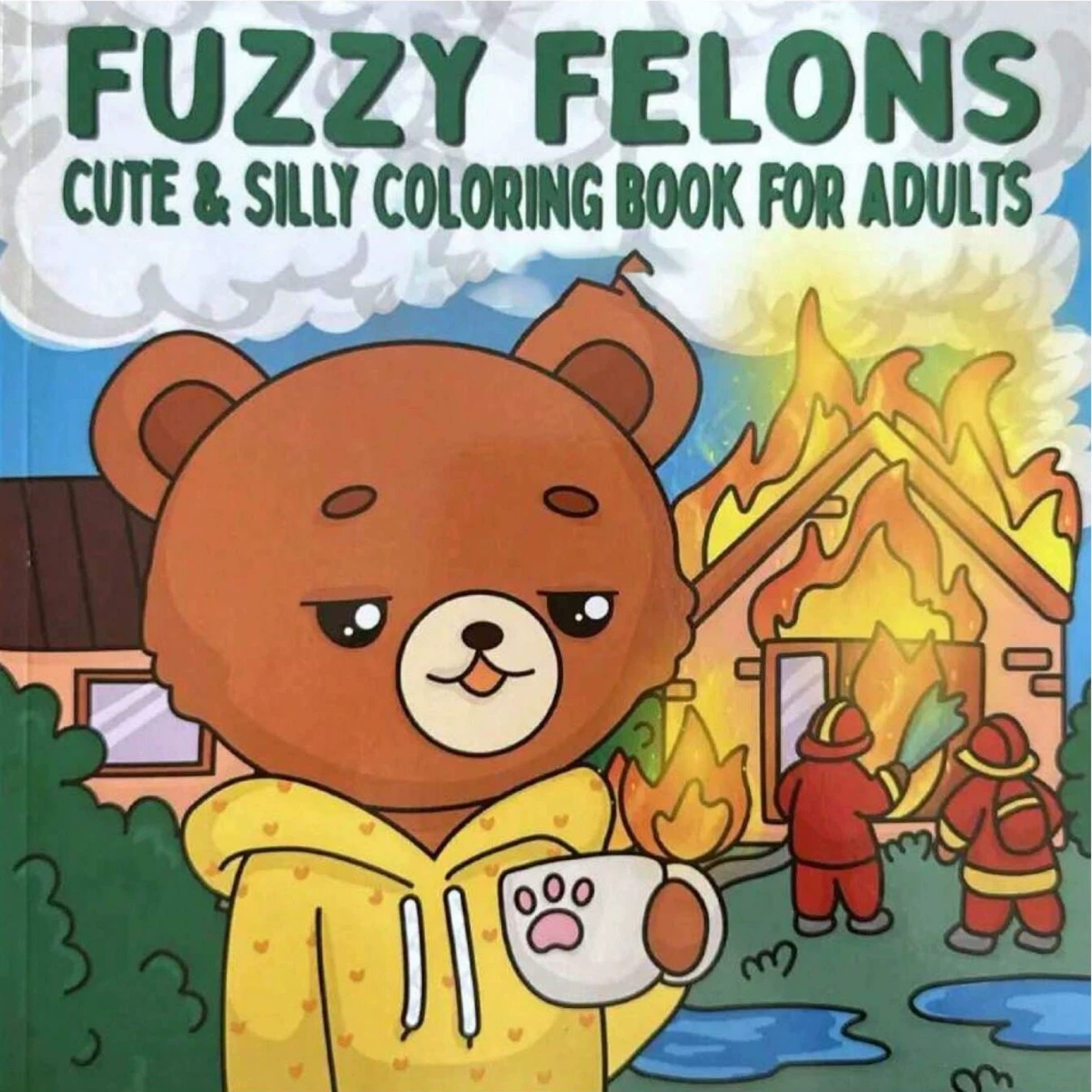 Stress Relieving Coloring Books for Adults, Teens, with Calming Scenes, Cute Animal Characters Drawing Book – view 1