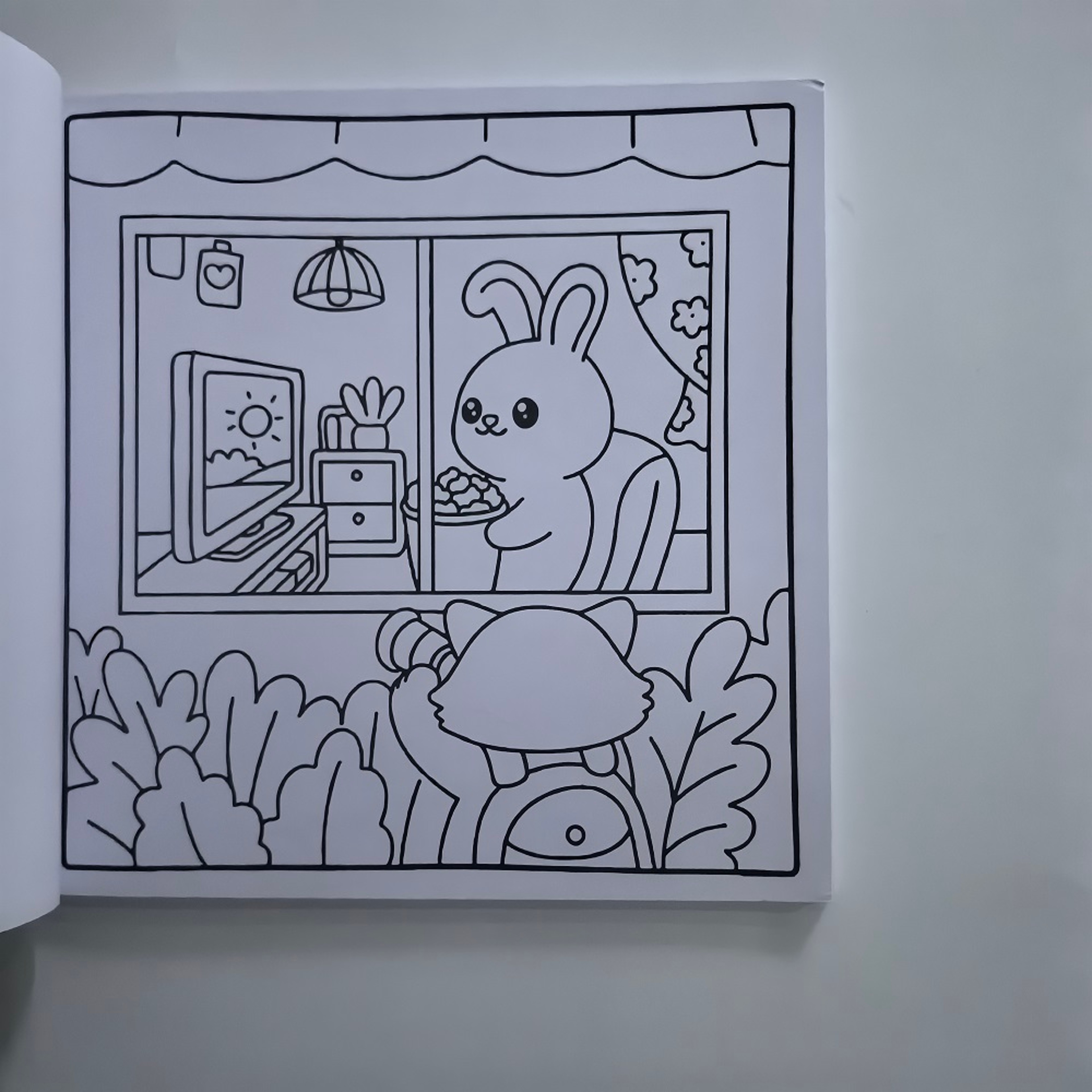 Stress Relieving Coloring Books for Adults, Teens, with Calming Scenes, Cute Animal Characters Drawing Book – view 5