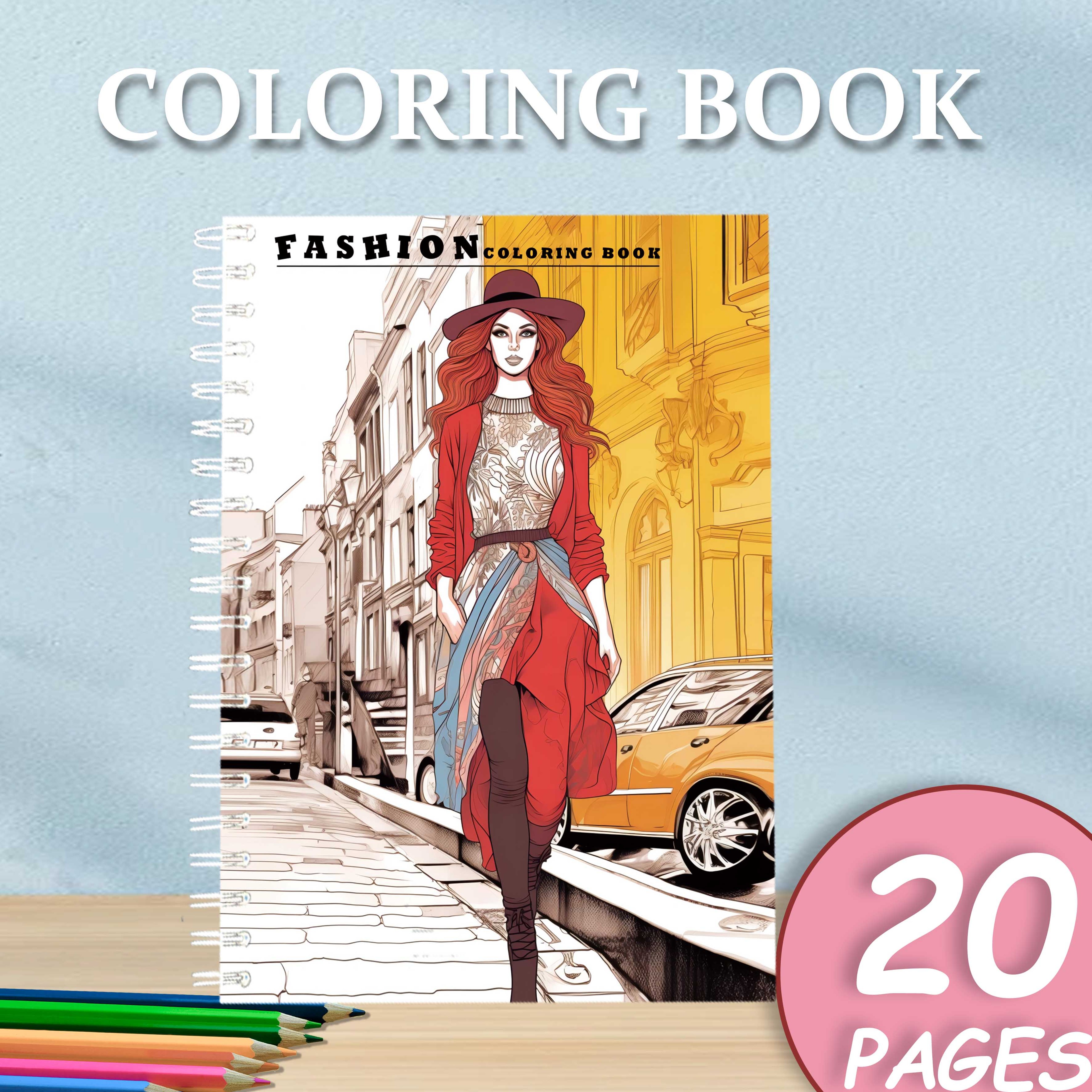 Adult Coloring Book, Female Fashion Designs – view 7