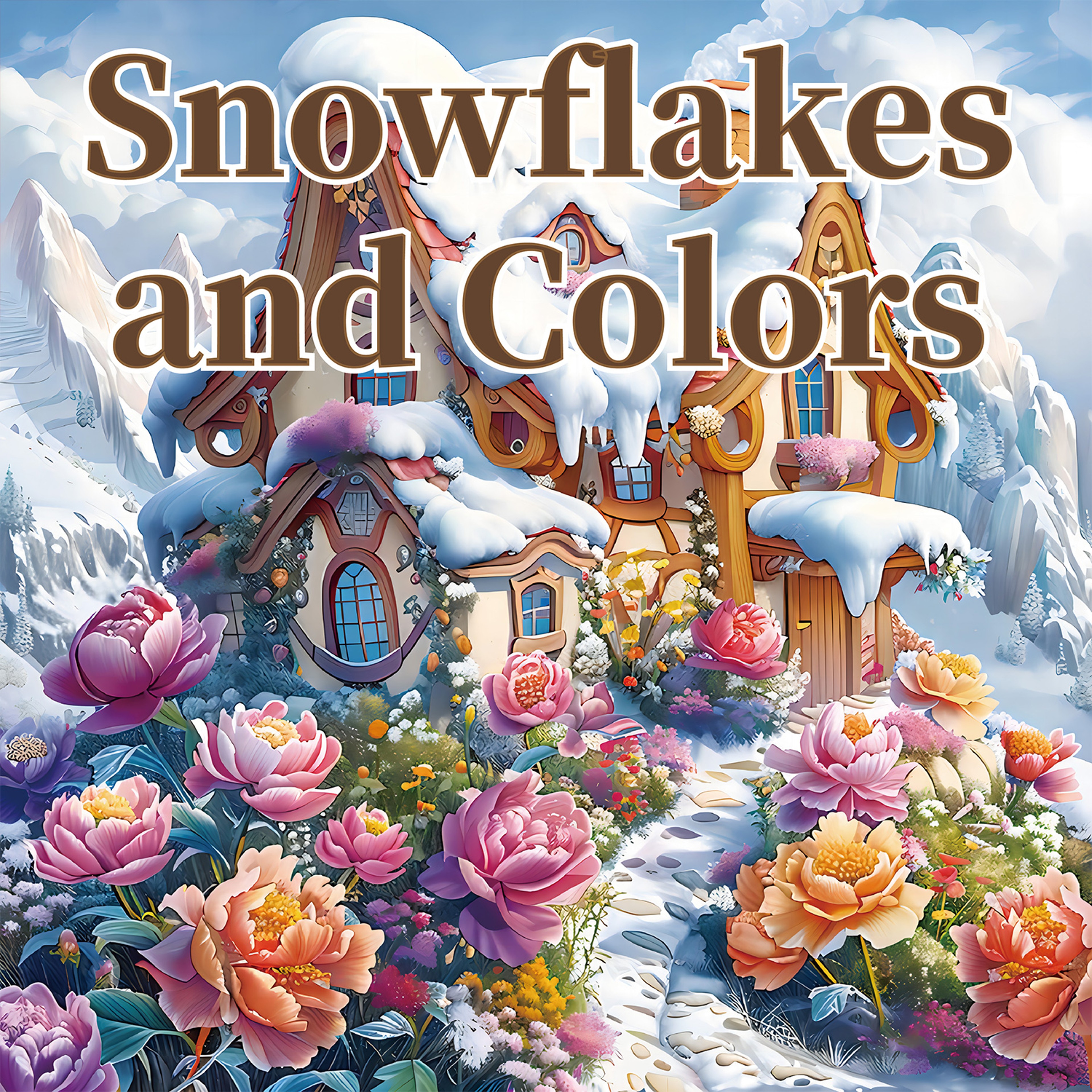 Winter Wonderland Adult Coloring Book, Snow Themed Designs for Color Practice, Colored Pencils Art – view 1