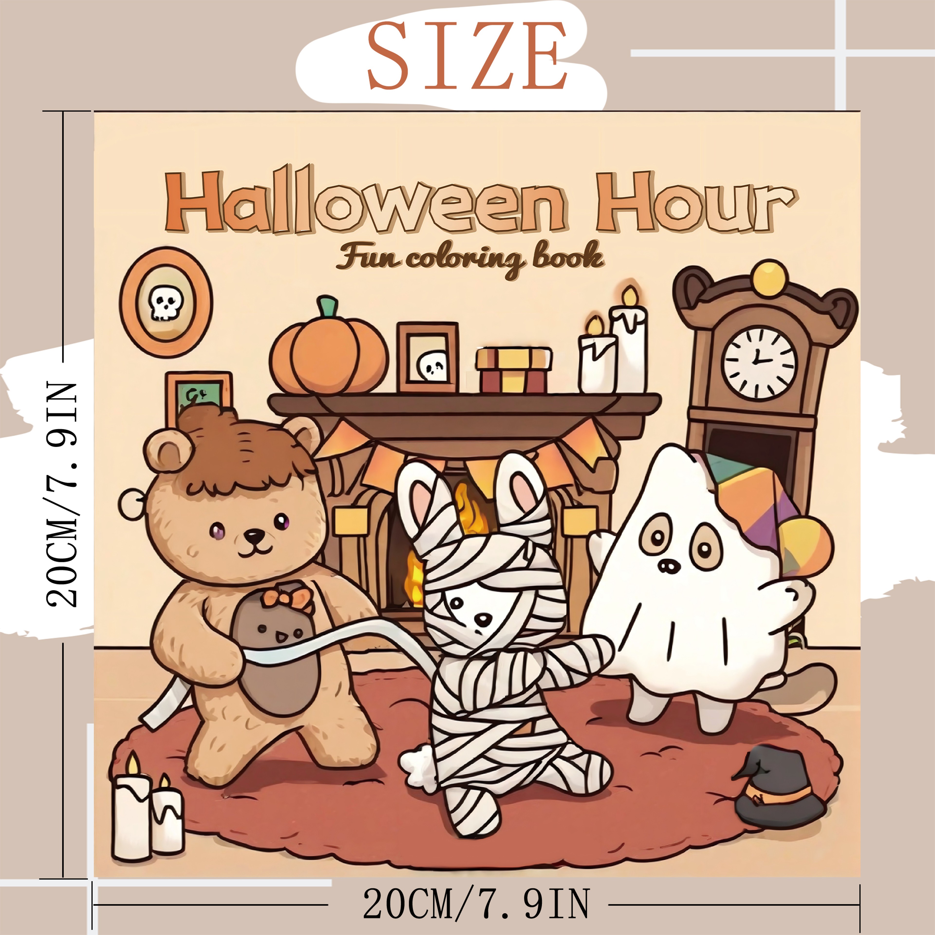 Halloween Coloring Book for Adults, Relaxation Doodles with Adorable Creepy Creatures, Educational Fun for Teens – view 3