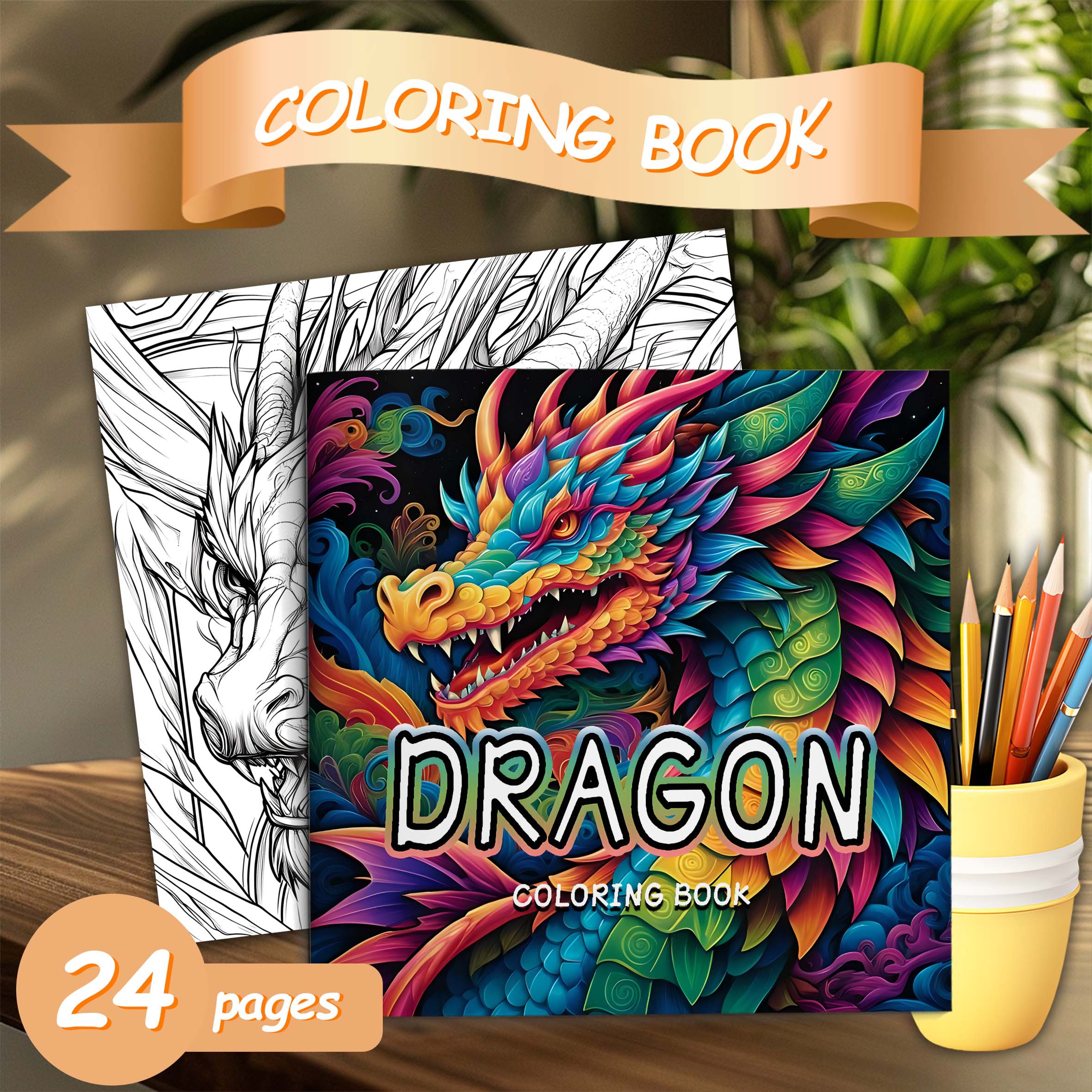 Dragon Colouring Book, Different Patterns for Relax Art, A Perfect Parent Child Interactive Gift – view 1
