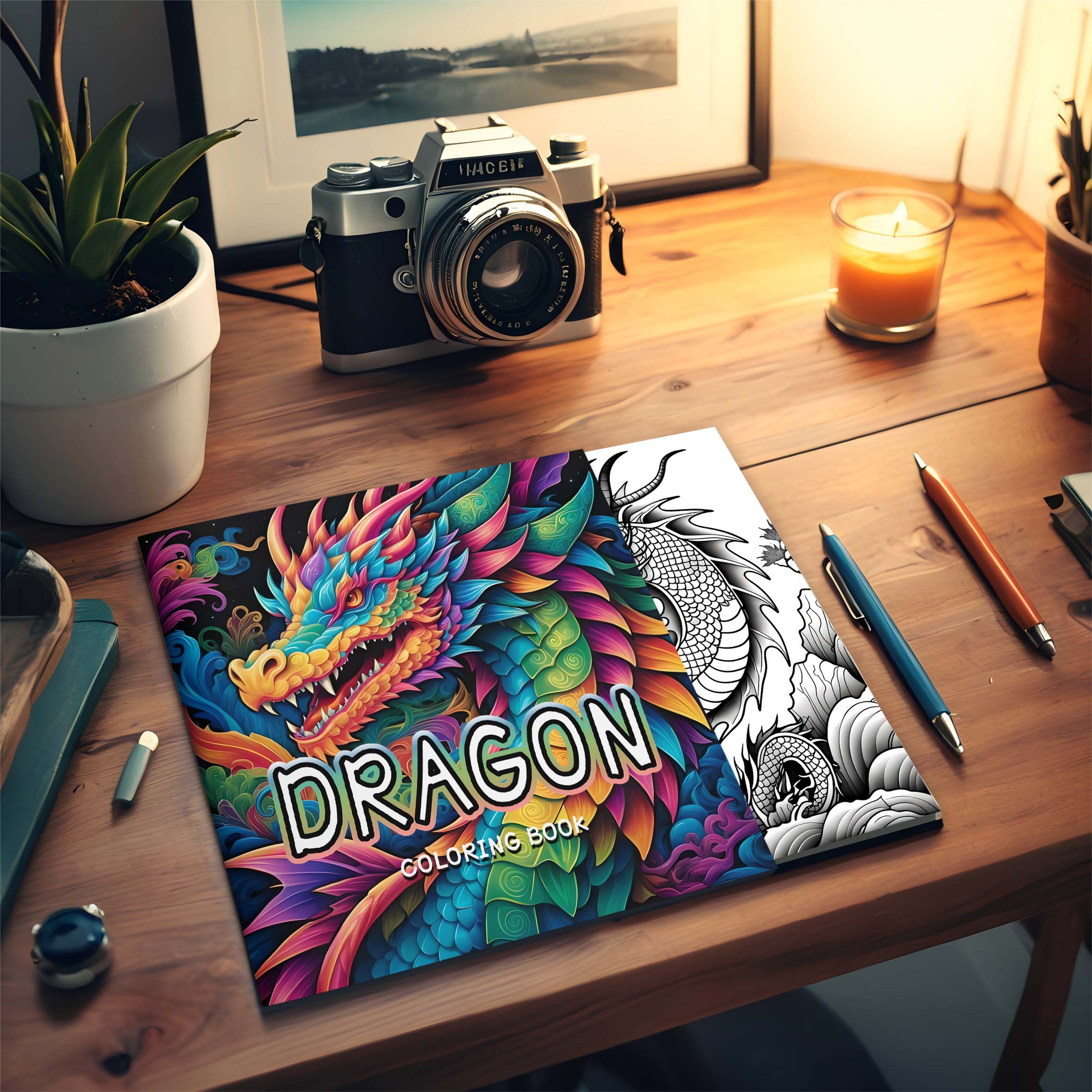 Dragon Colouring Book, Different Patterns for Relax Art, A Perfect Parent Child Interactive Gift – view 4