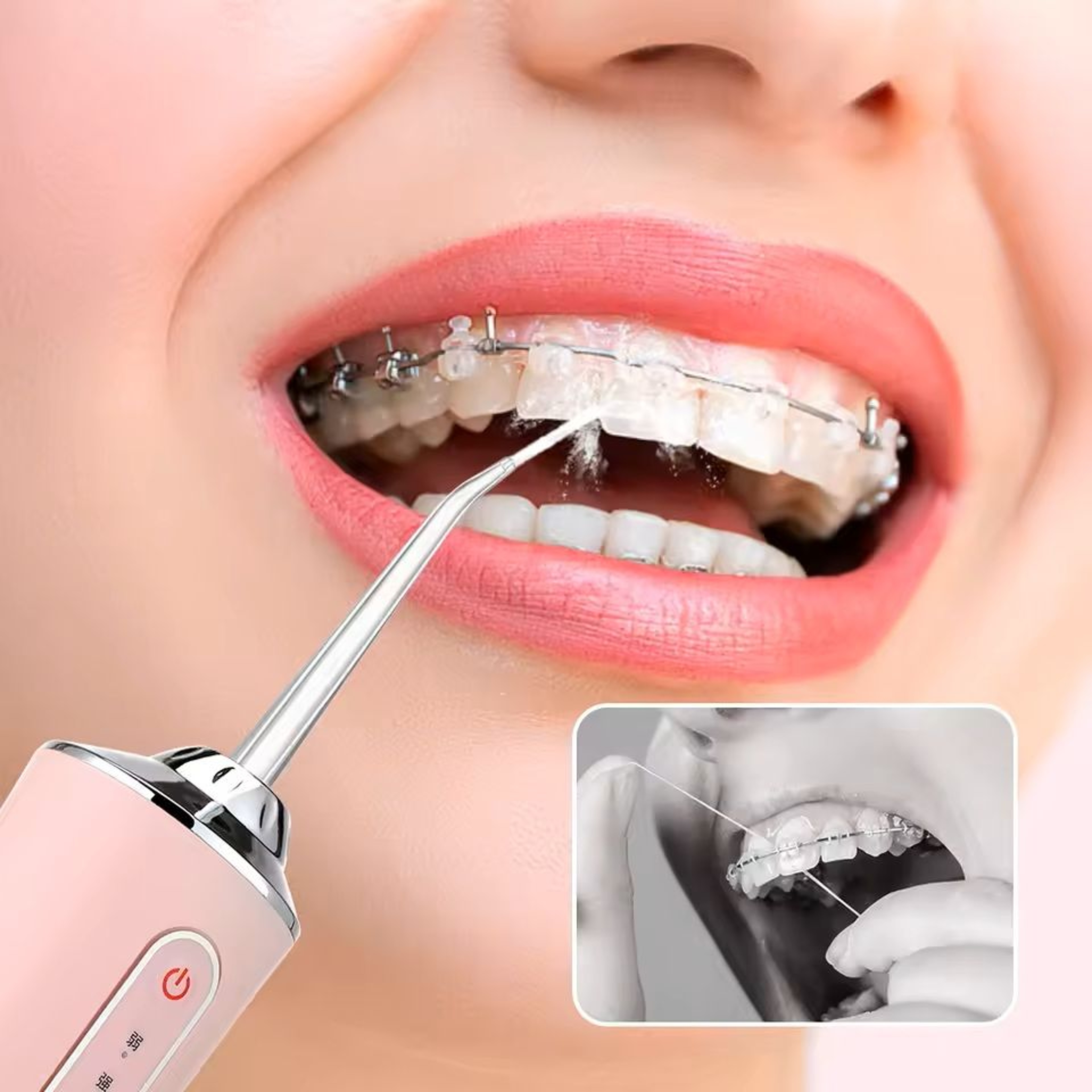 Portable Rechargeable Dental Water Flosser With 4 Jet Tips 0