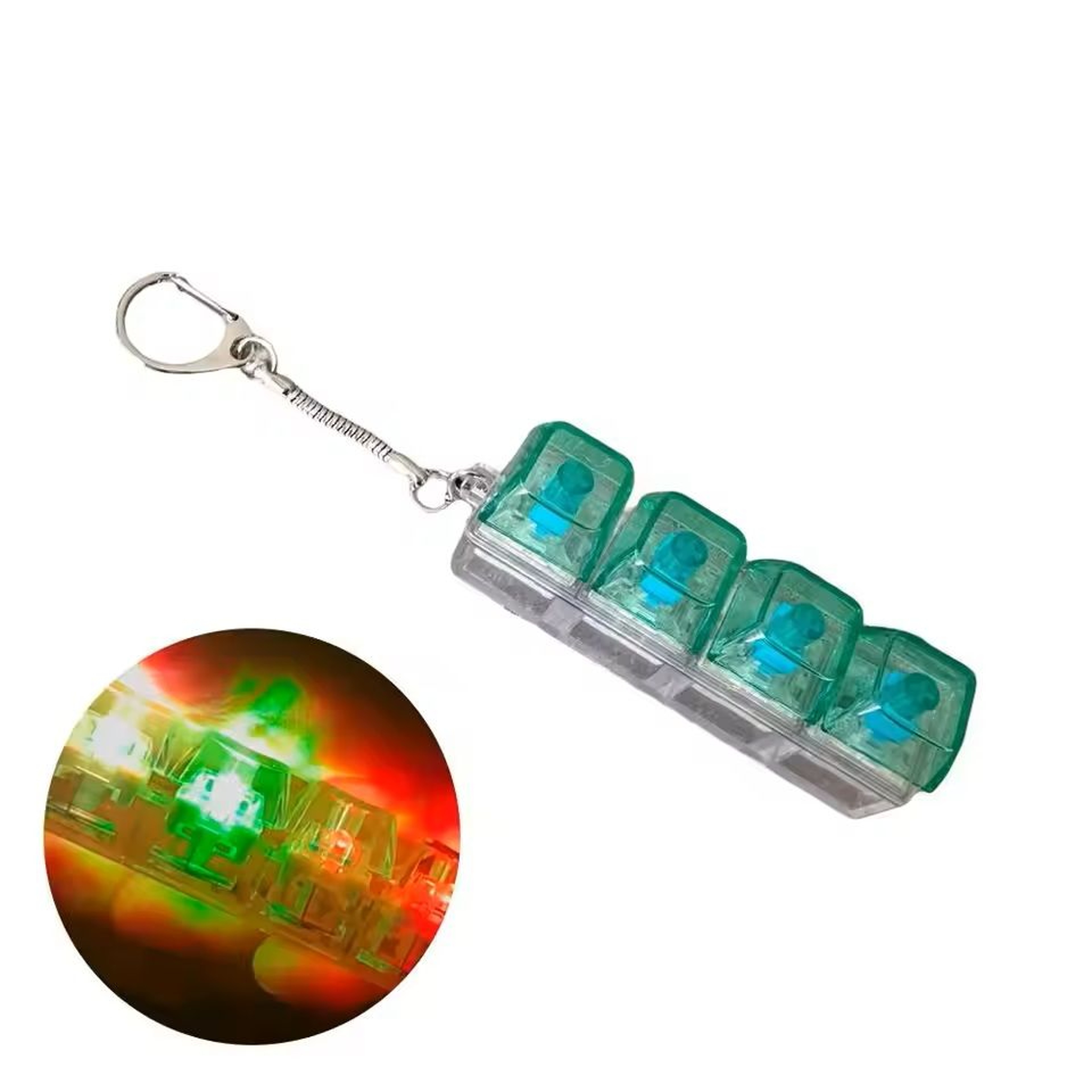 LED Crystal Keycap Keychain Fidget Toy For Stress Relief 2