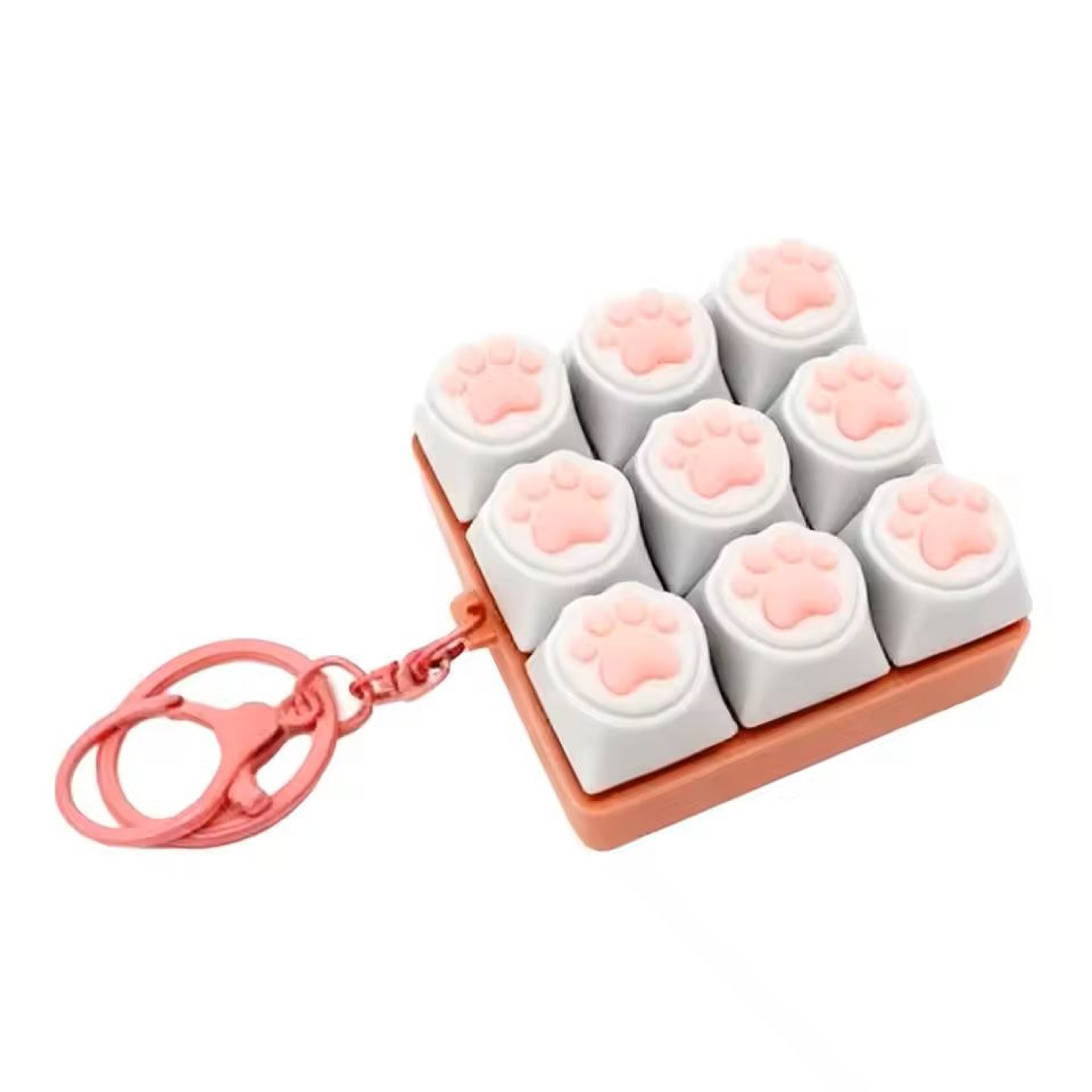 LED Crystal Keycap Keychain Fidget Toy For Stress Relief 7
