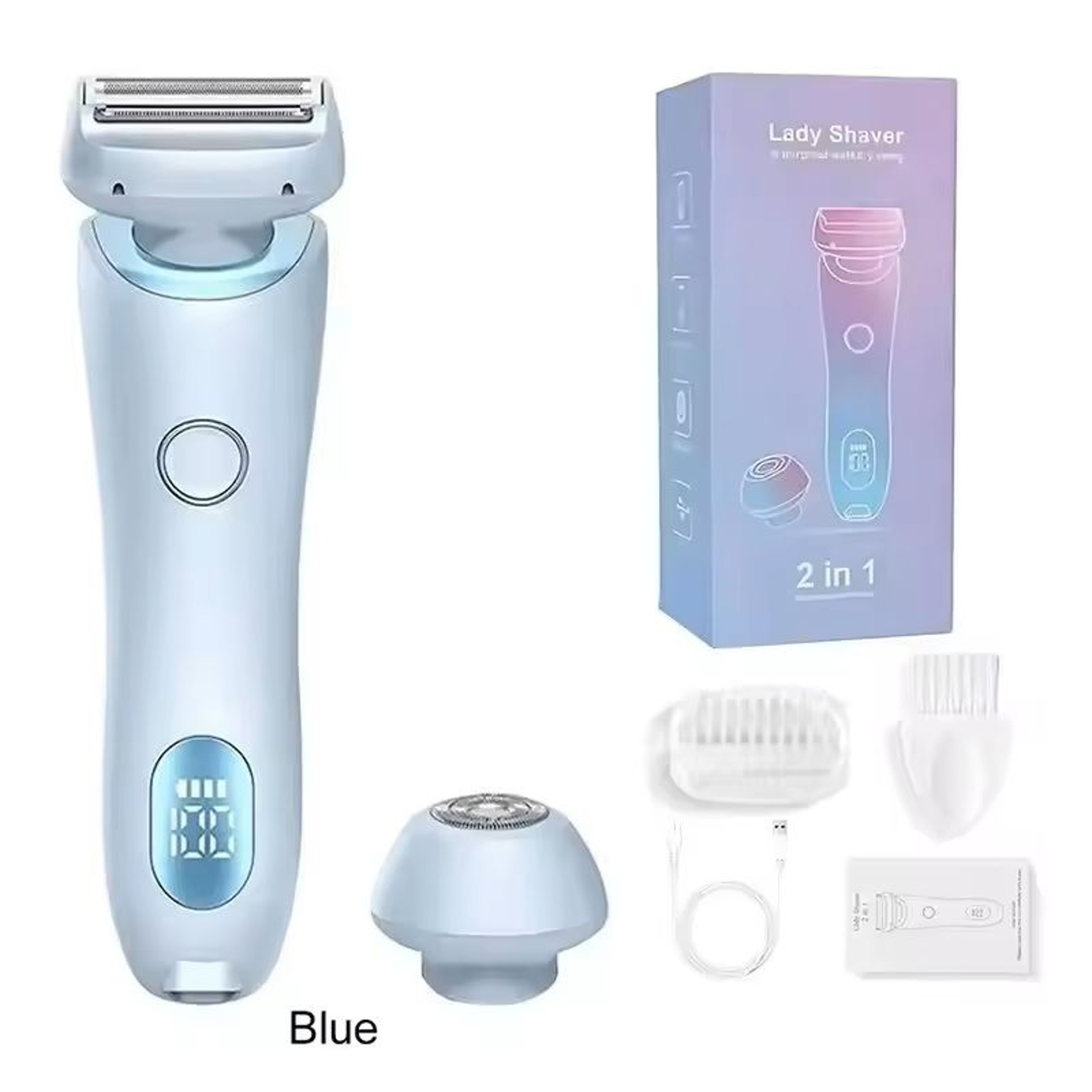 2 In 1 Womens Electric Body And Face Trimmer 2