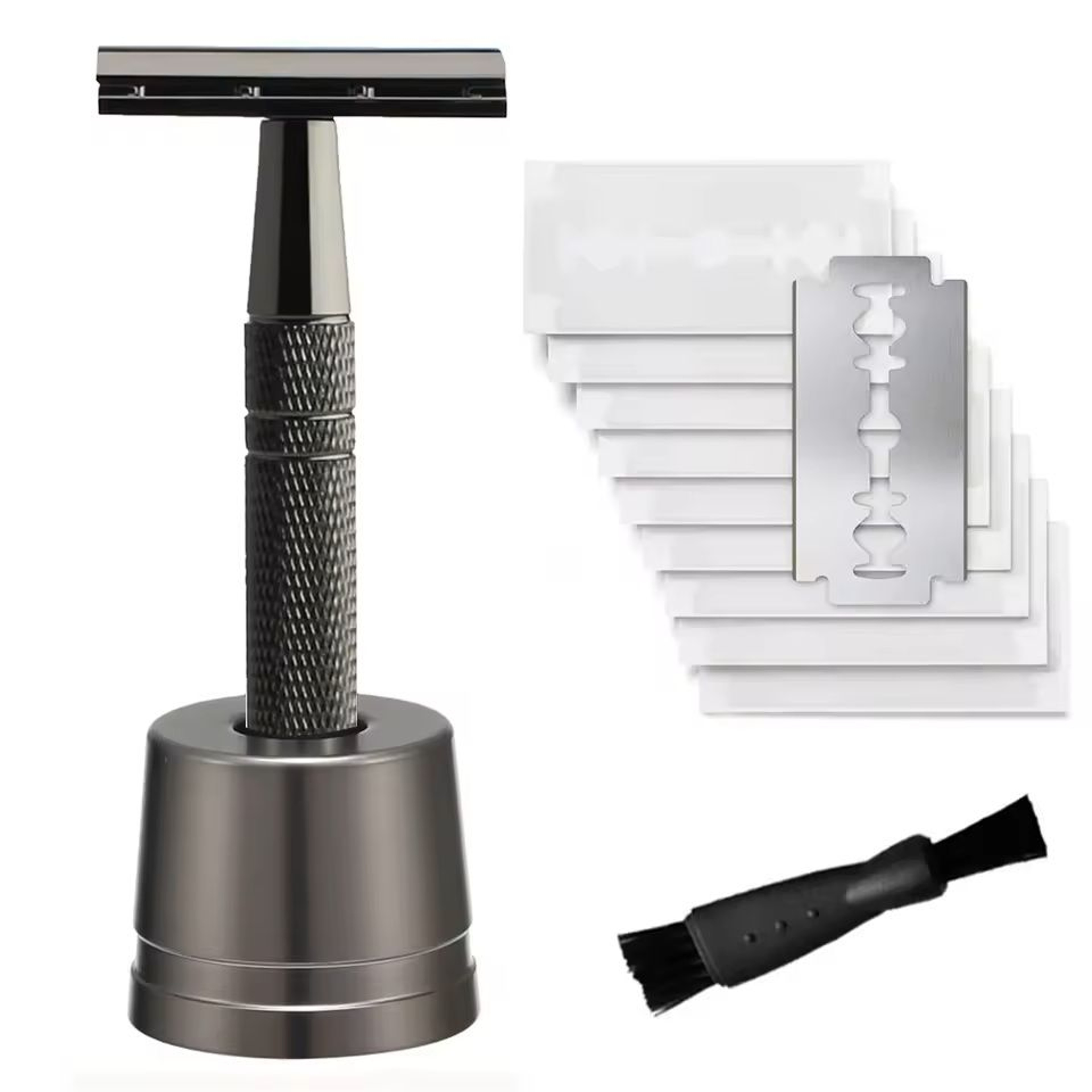 Womens Reusable Double Edge Safety Razor Set With 10 Blades 0