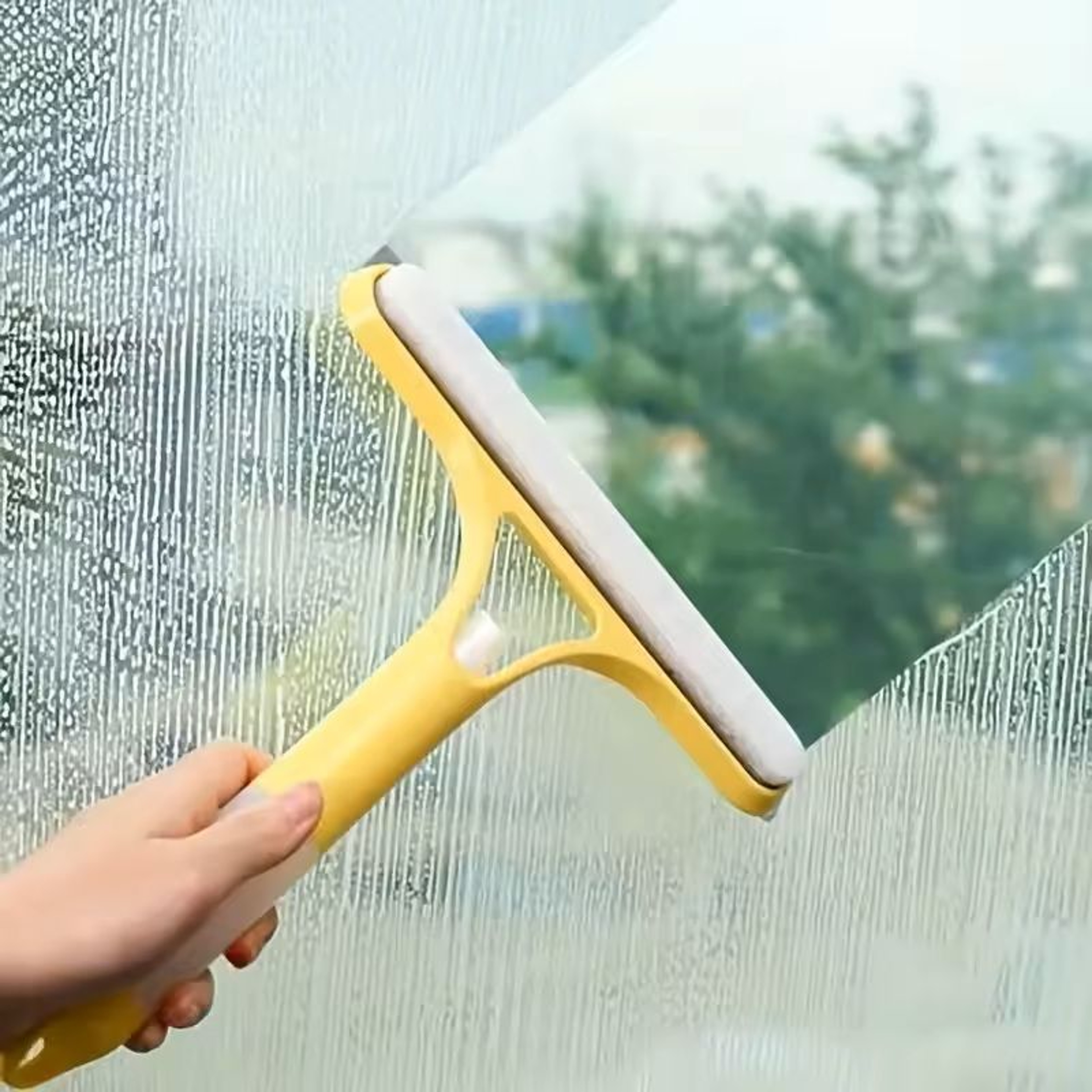 3in1 Glass  Mirror Cleaning Tool With Sprayer Scraper  Squeegee 8