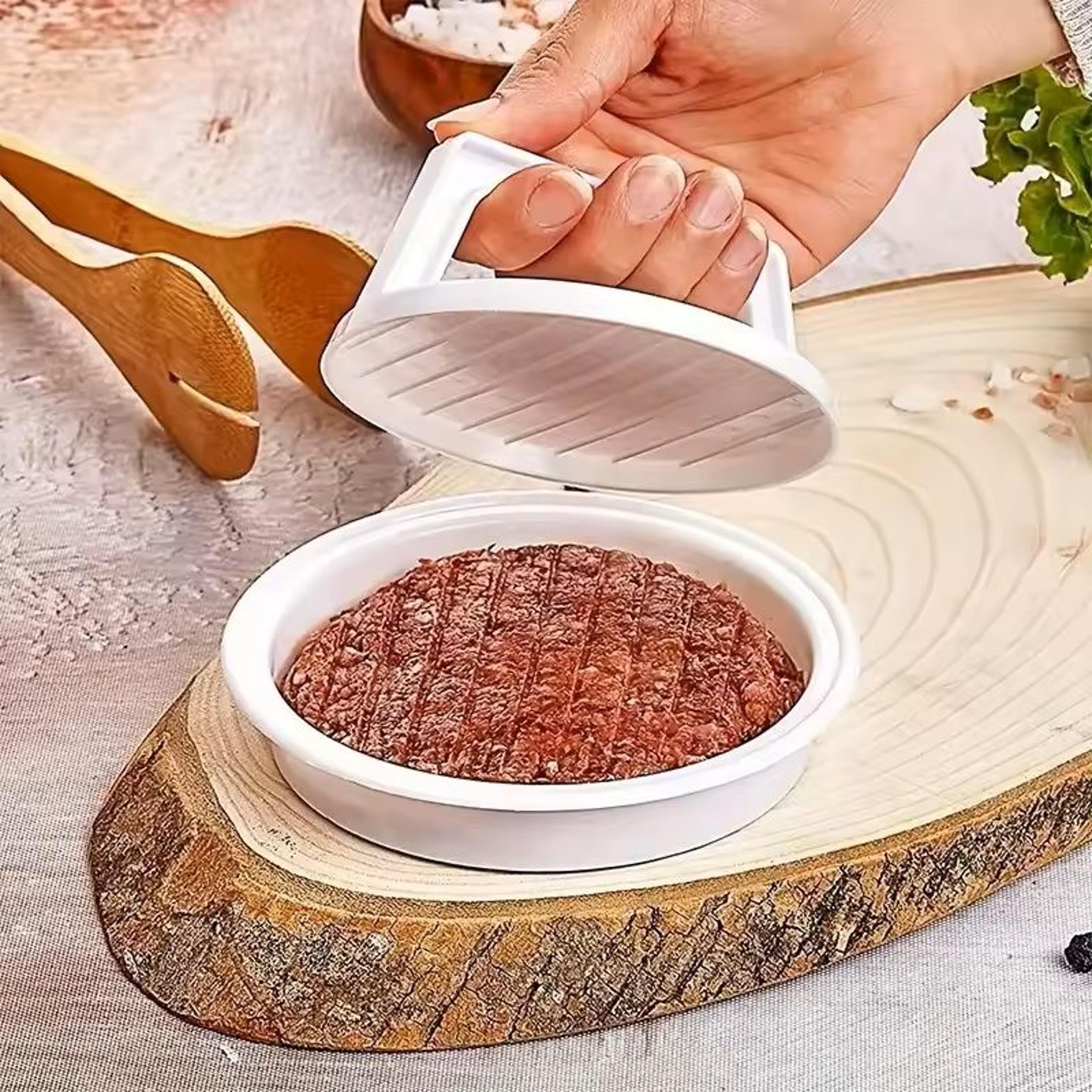 BurgerMaster MultiPurpose Meat  Hamburger Press  Reusable Burger Maker Tool 2