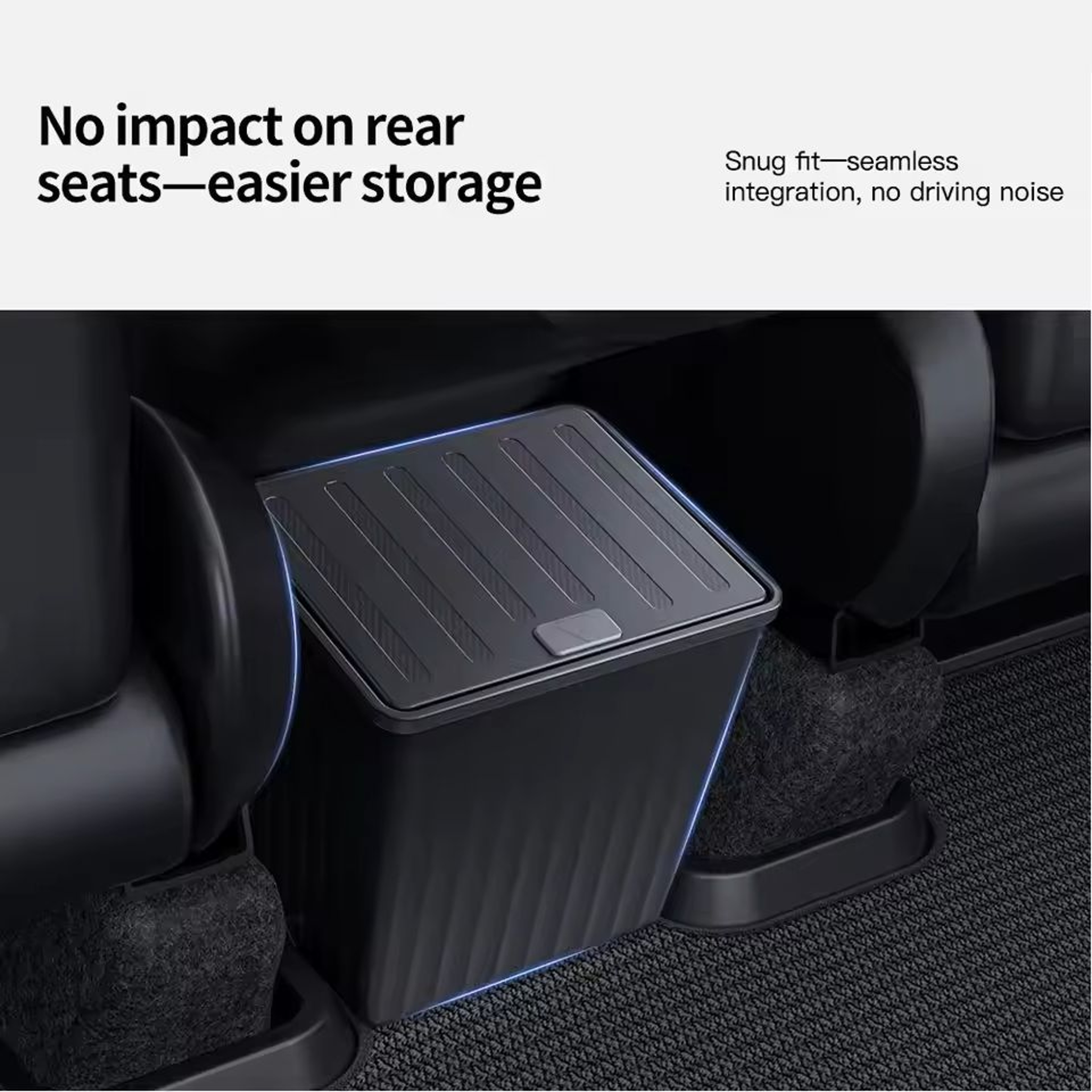 MaxOrganize RearSeat Storage Box  Trash Can For Tesla Model 3  Y HighlandJuniper 0