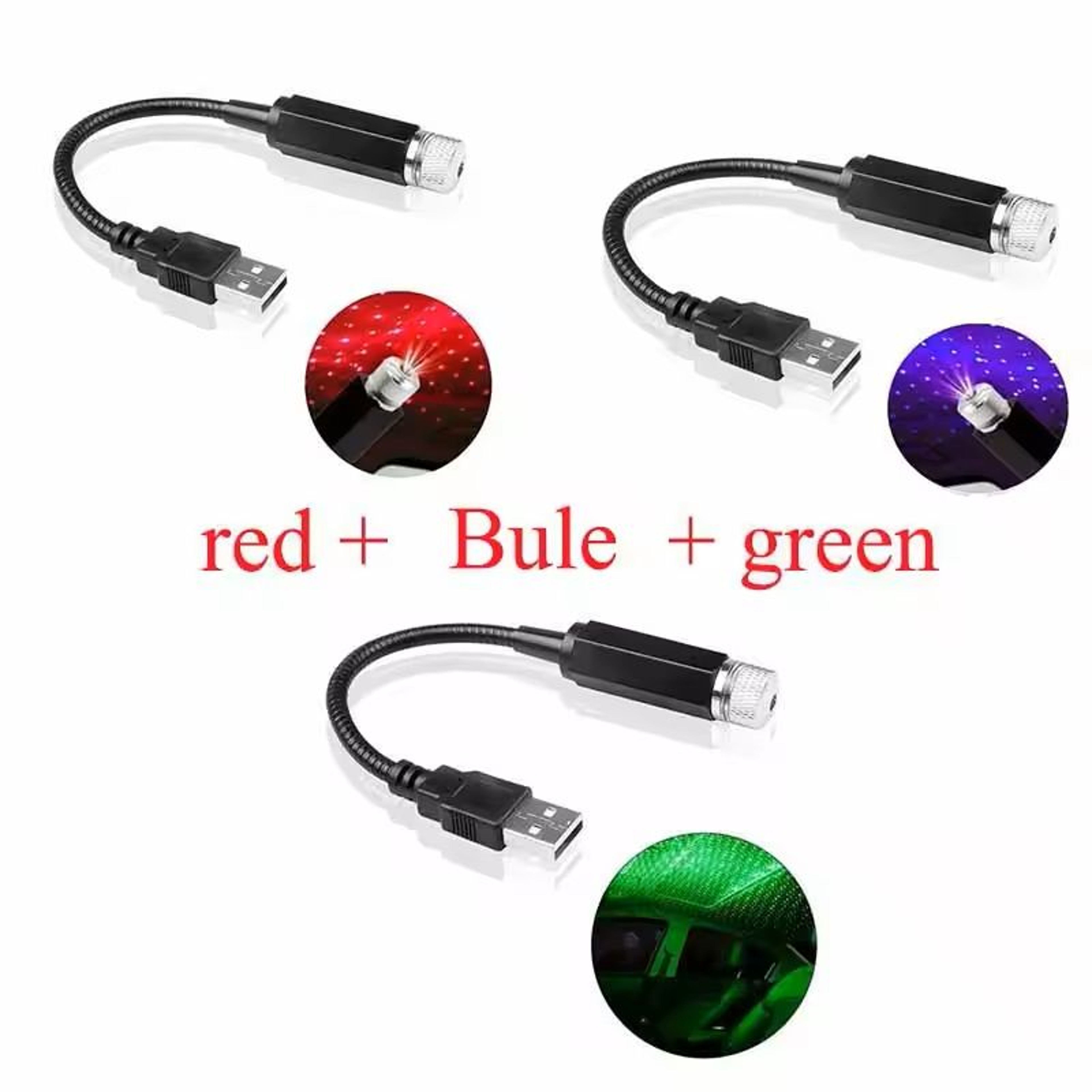 GalaxyGlow USB Starry Sky Projector  2Pack LED Night Lamp For Car Roof Or Room Ceiling 10