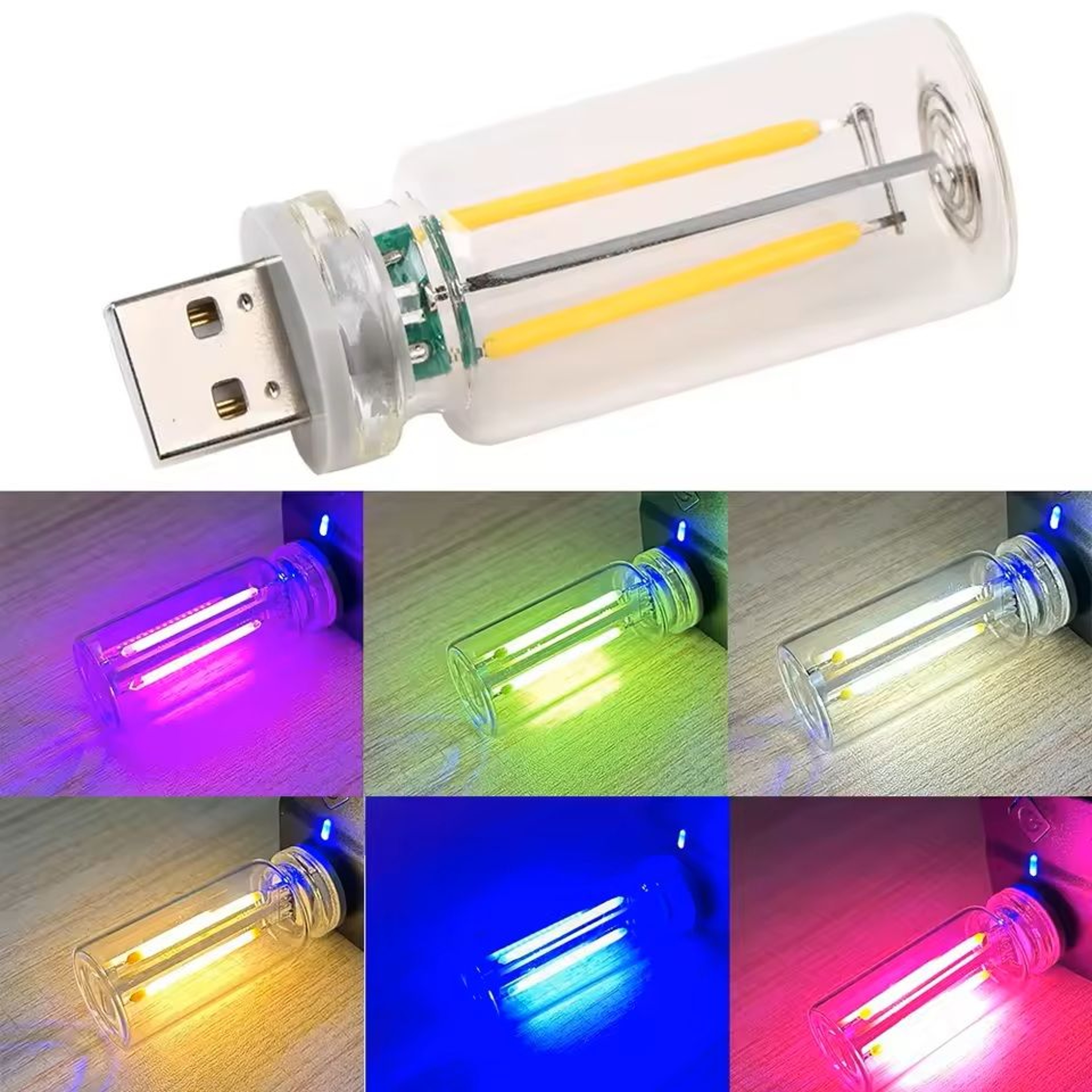 5V USB Touch Dimmable Retro LED Filament Bulb 16