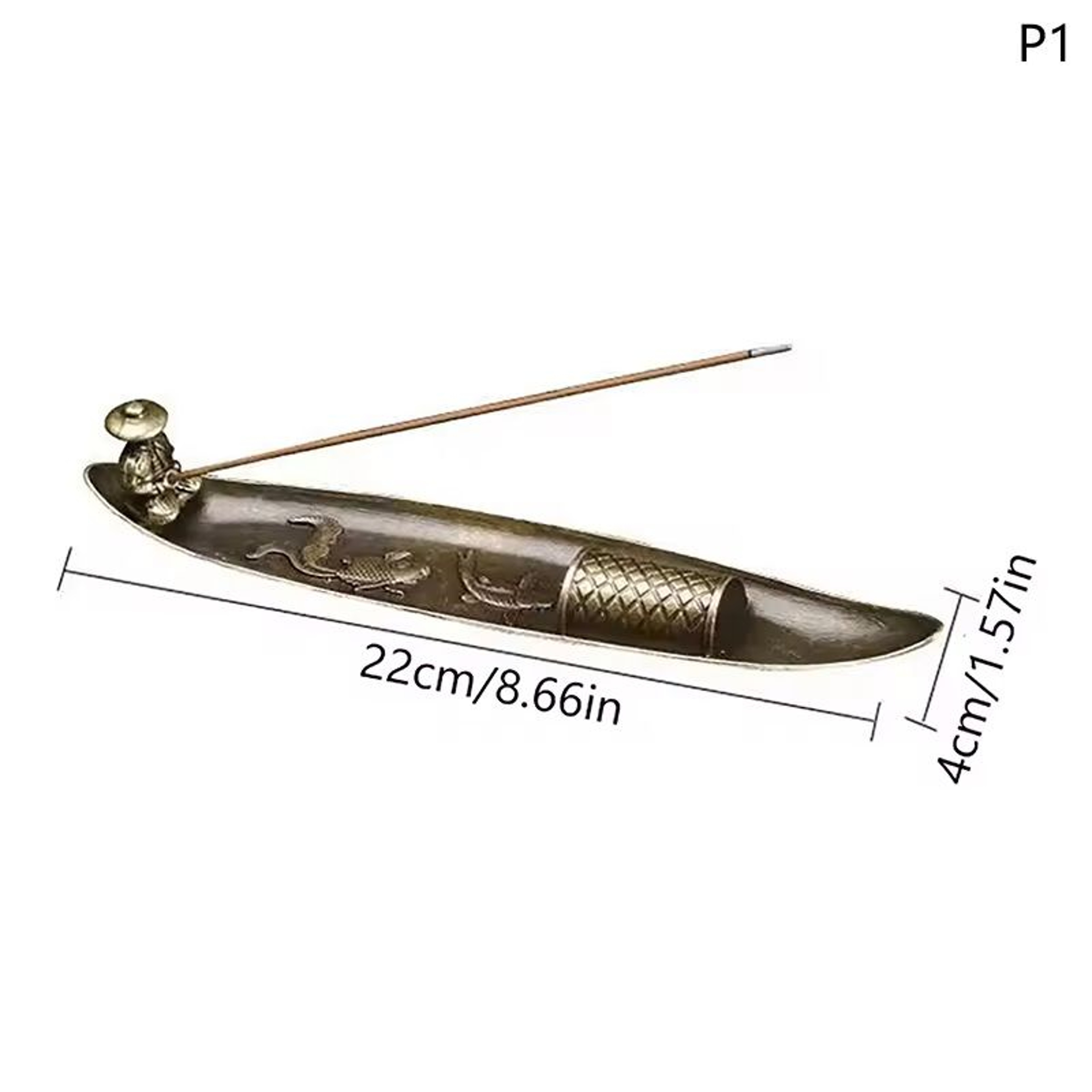 BoatStyle Incense Holder Old Man Fishing JapaneseInspired Aromatherapy Burner 7