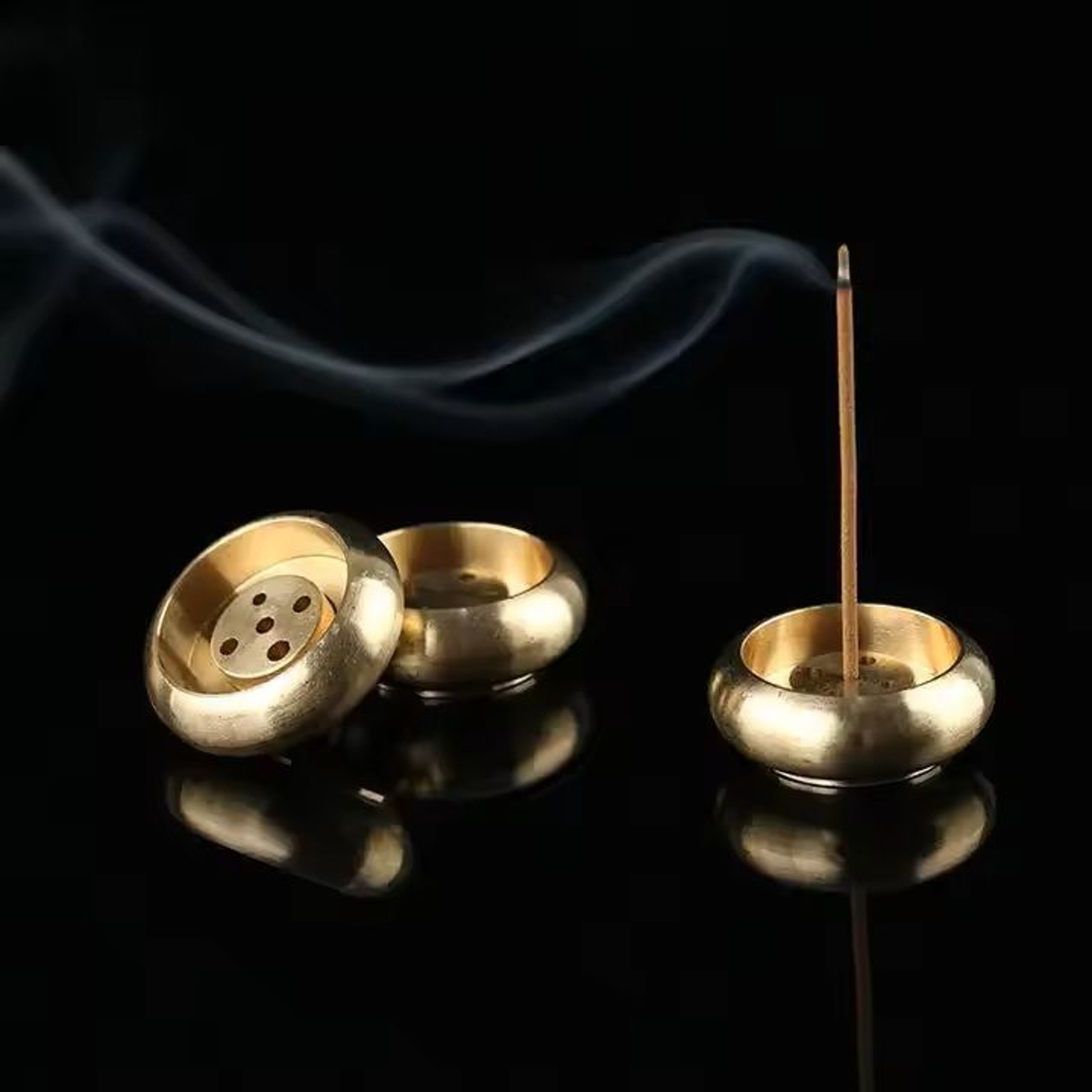 Alloy LotusStyle Incense Burner Plate  Premium Stick Holder  Buddhist Censer 1