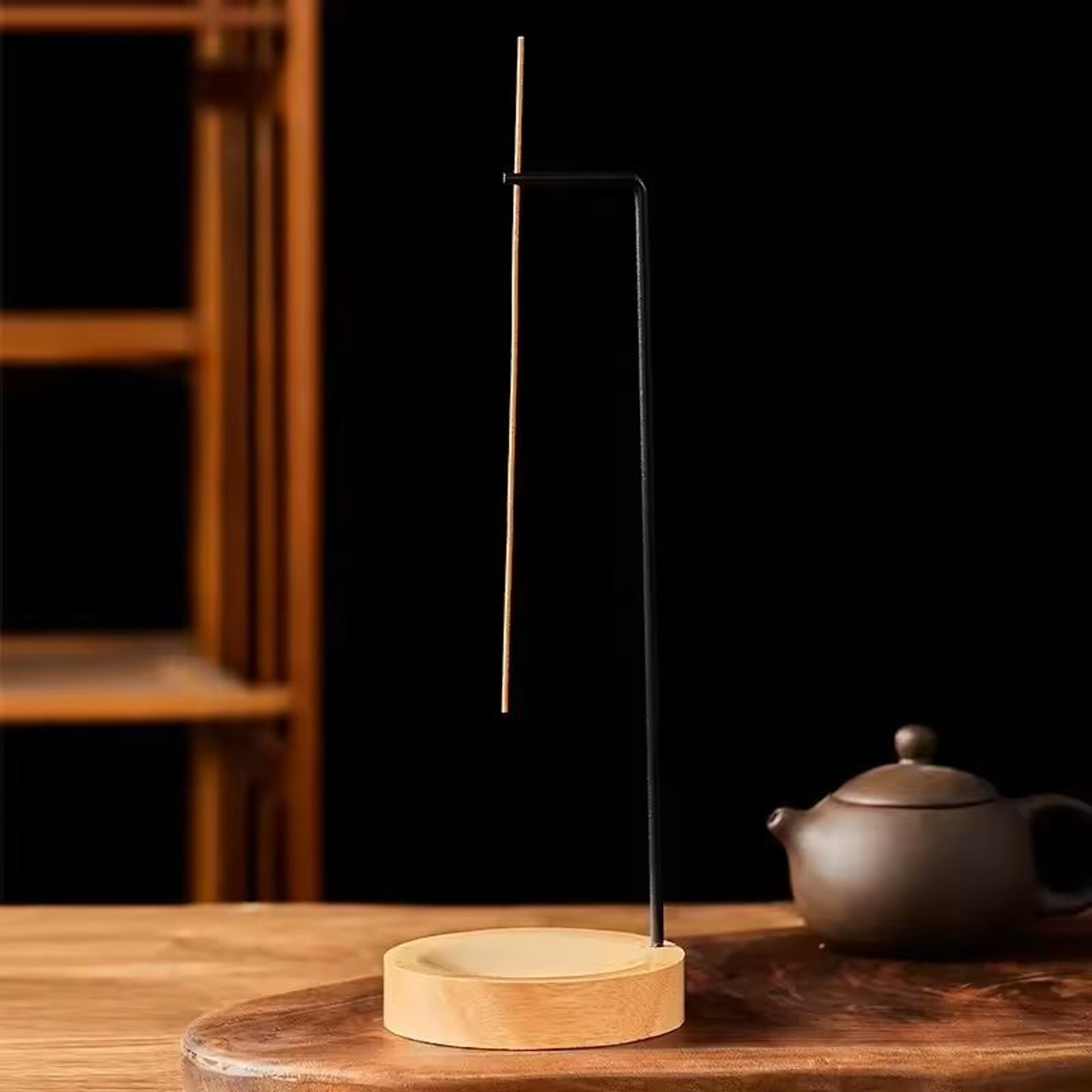 UpsideDown Wooden Incense Burner Tray  Round Stick Holder For Home Yoga  Meditation 0