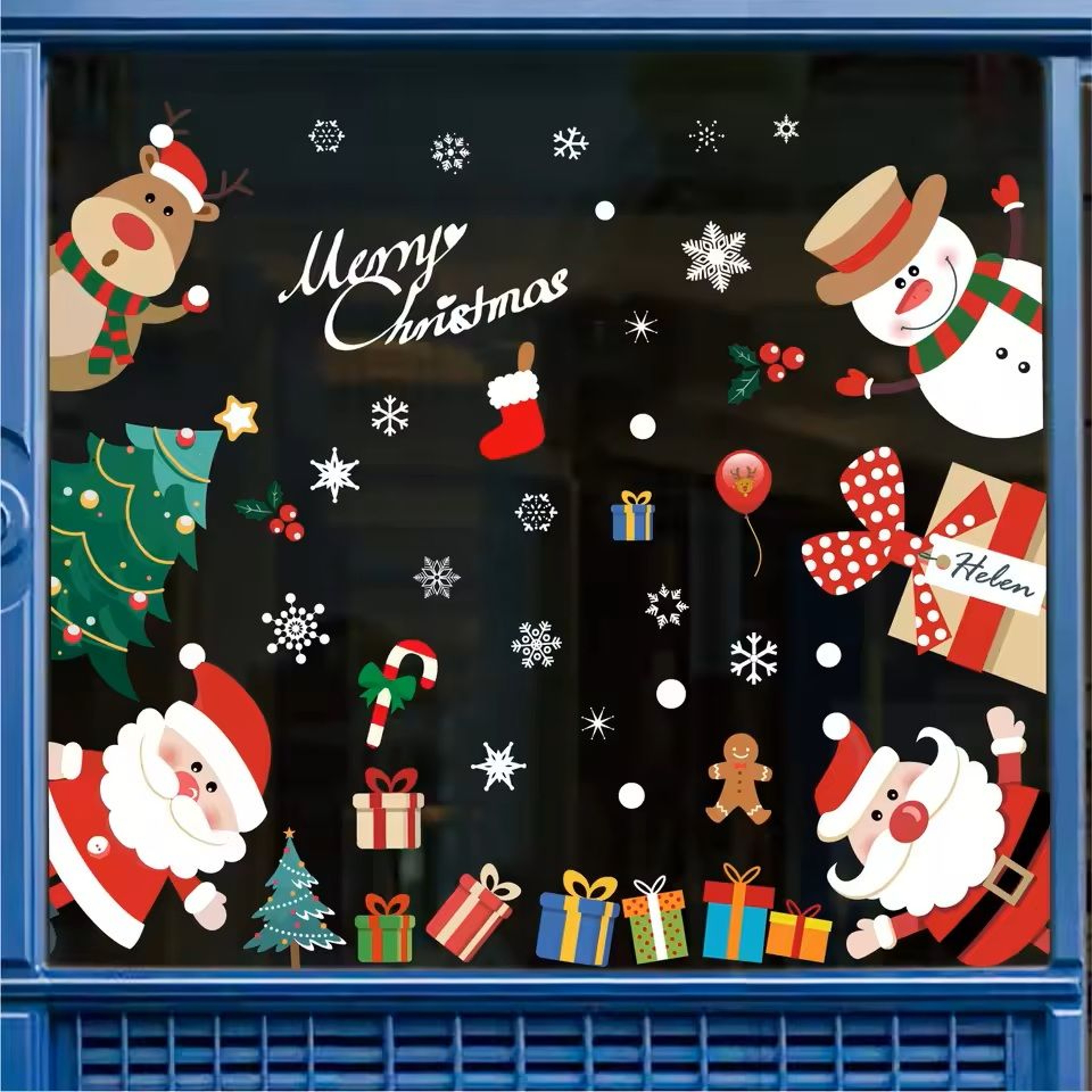 137 Pieces Snowflake  Window Flower Electrostatic PVC Stickers Reusable Winter Decor Set 1