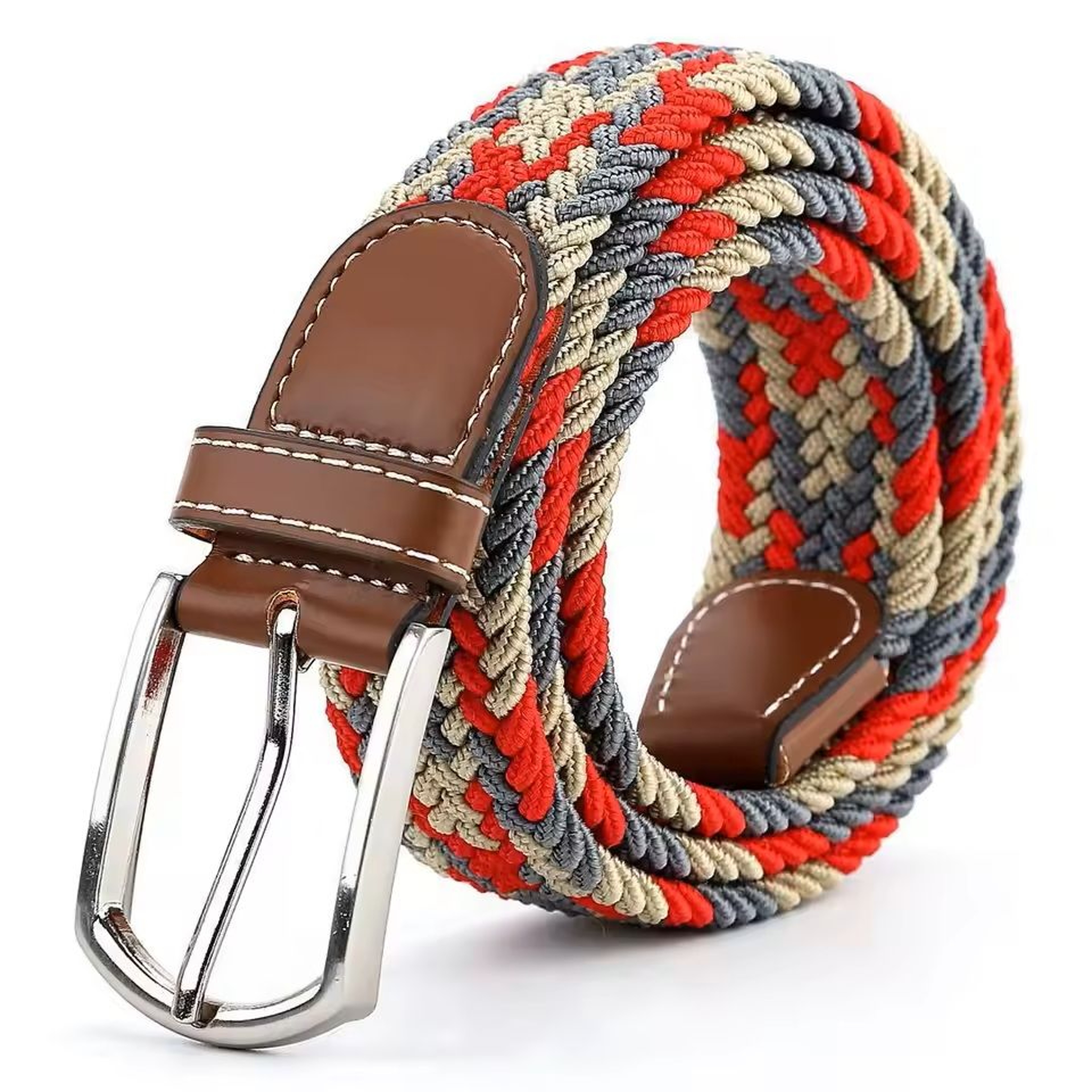 Mens Elastic Braided Stretch Belt Woven Comfortable Belt For Golf Casual Wear And Jeans 5