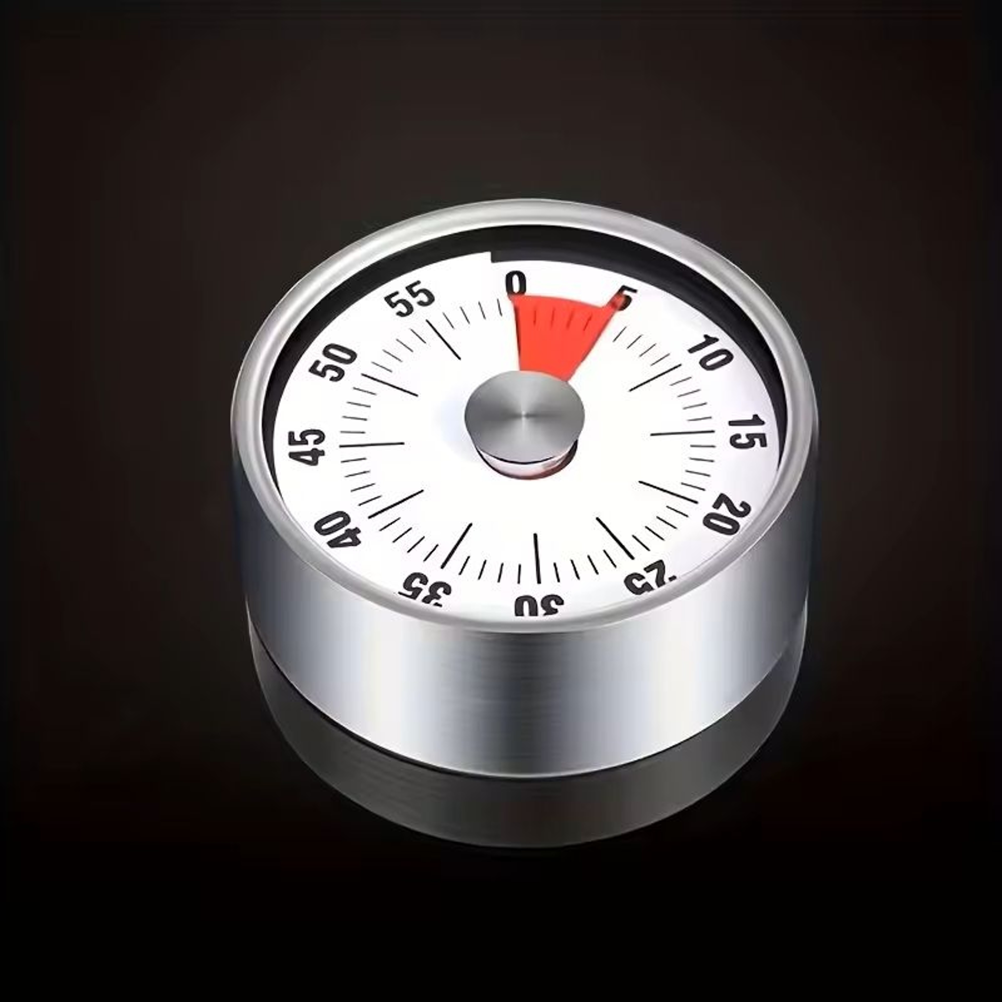 Stainless Steel Magnetic Kitchen Timer 60Minute Mechanical Countdown For Cooking Study  Daily Tasks 0