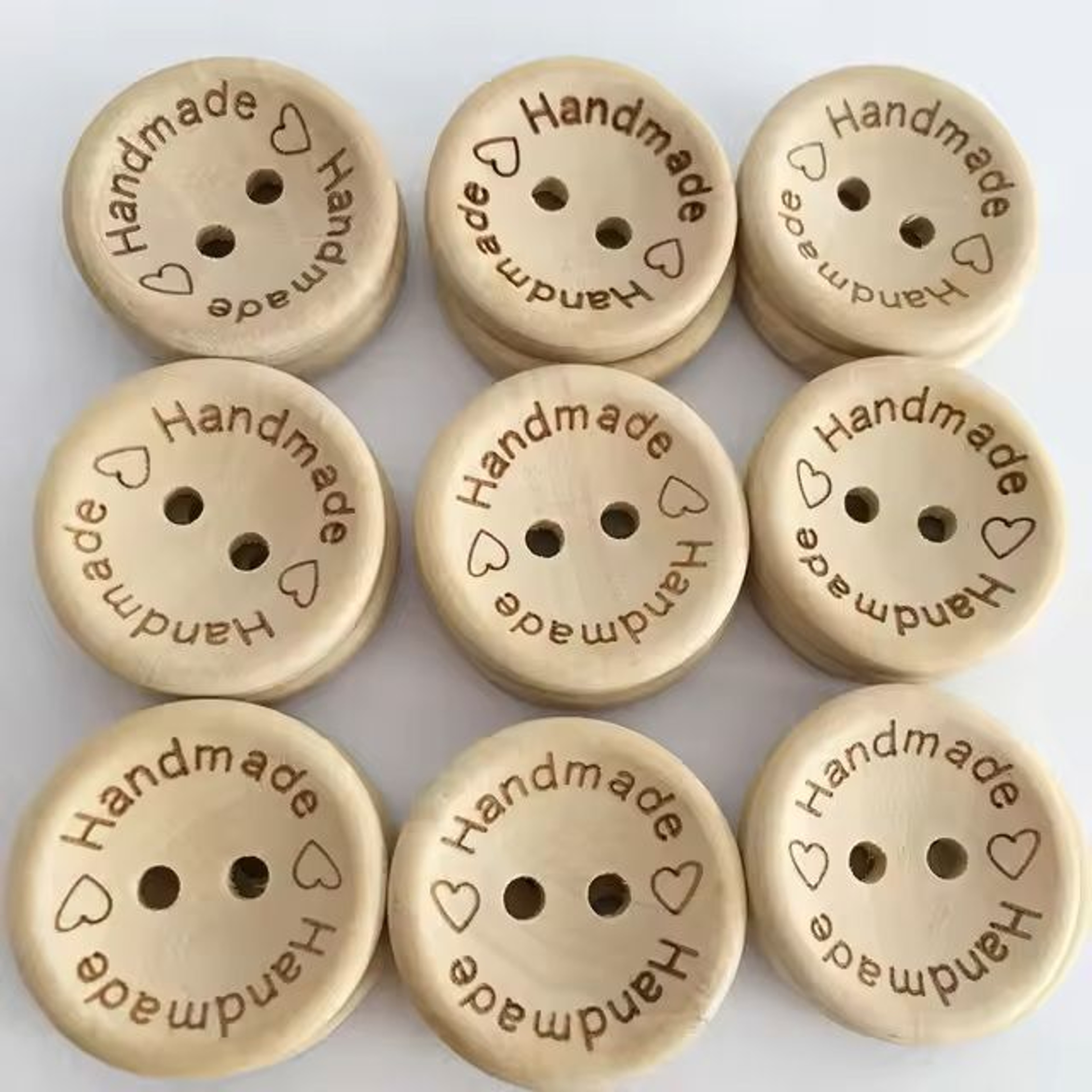 50 Pcs Natural Wooden 2Hole Buttons Decorative Sewing Buttons For Clothes DIY Handmade Craft Access 6