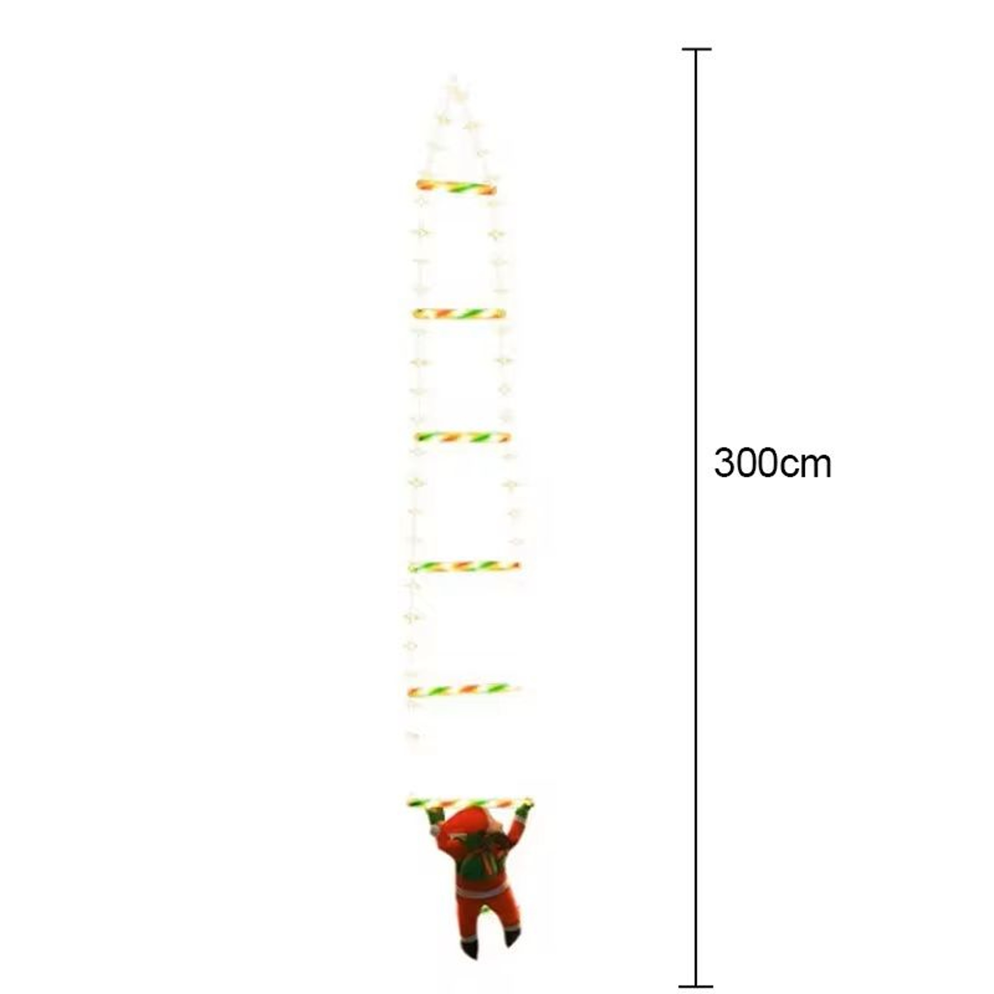 LED Christmas Ladder Lamp With Climbing Santa Claus  Fairy Light Decoration For Home  Outdoor Holid 3