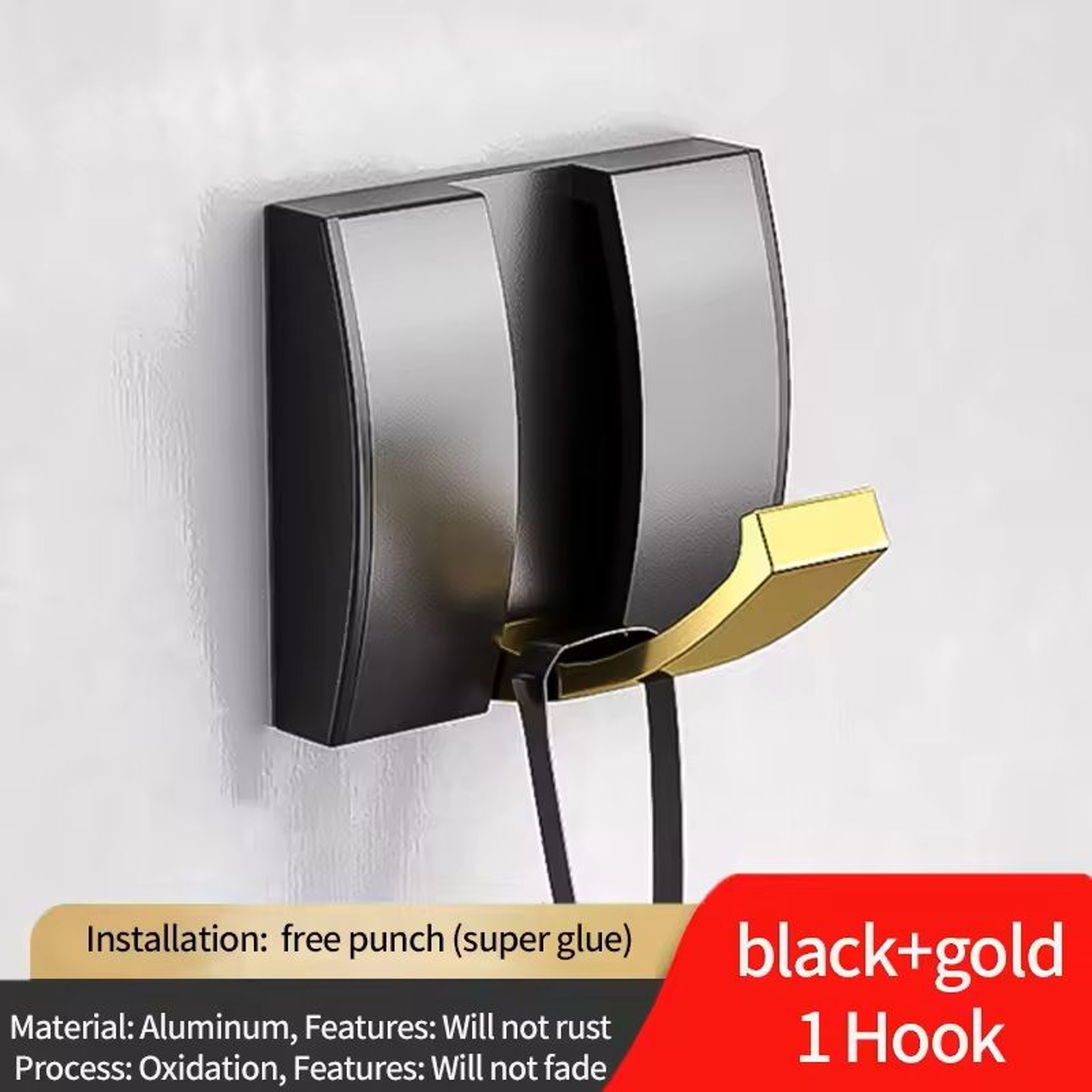 Folding NailFree Door Hook Rack OvertheDoor Towel  Clothes Hanger 3