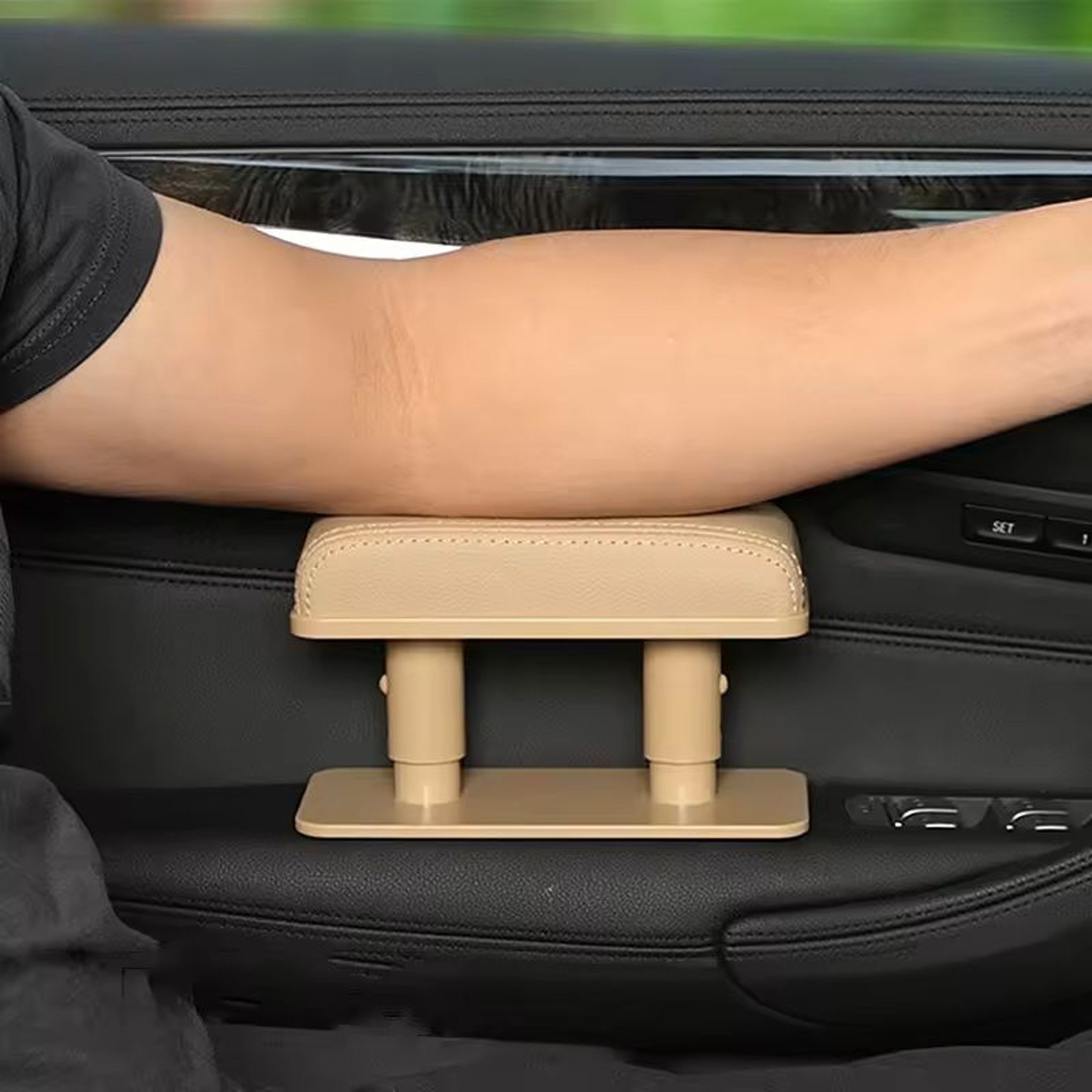 Universal Adjustable PU Leather Car Armrest Extender Car DoorSeat Elbow Support Cushion For Comfort 7