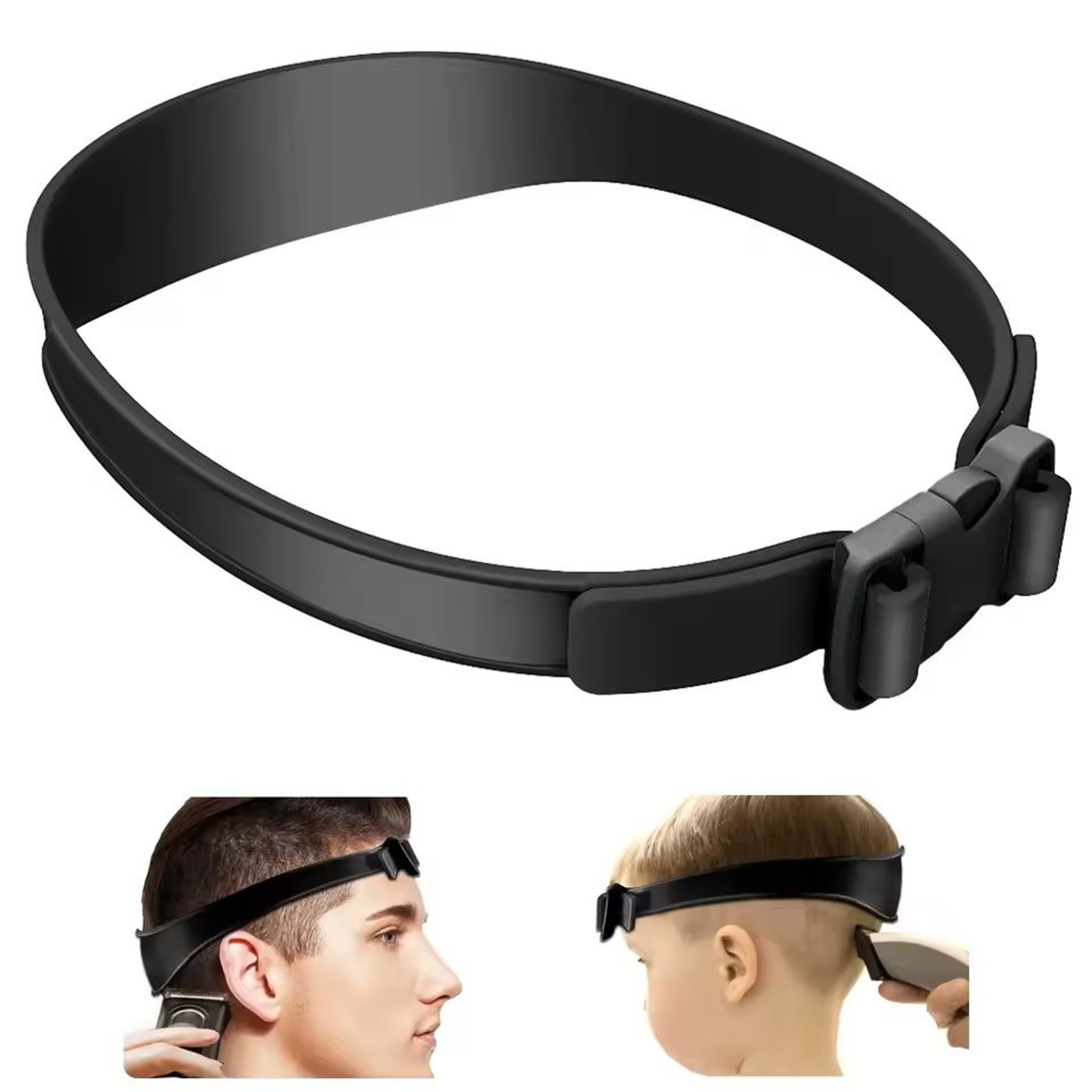 Adjustable Silicone Haircut  Neckline Guide Headband Hair Trimming Template For Home Haircuts  Clea 0