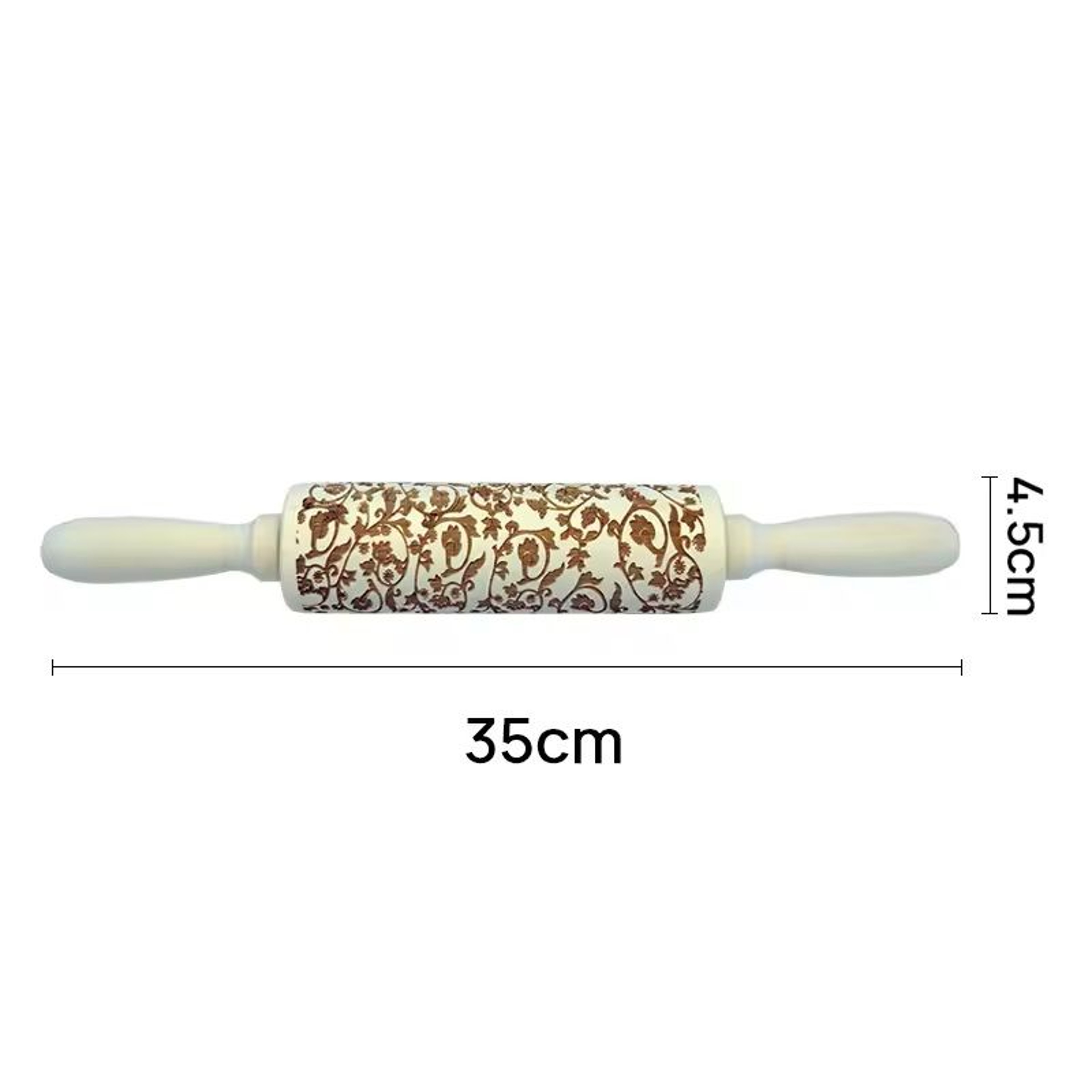 Christmas Embossed Wooden Rolling Pin  3D Engraved Holiday Cookie  Baking Roller 14