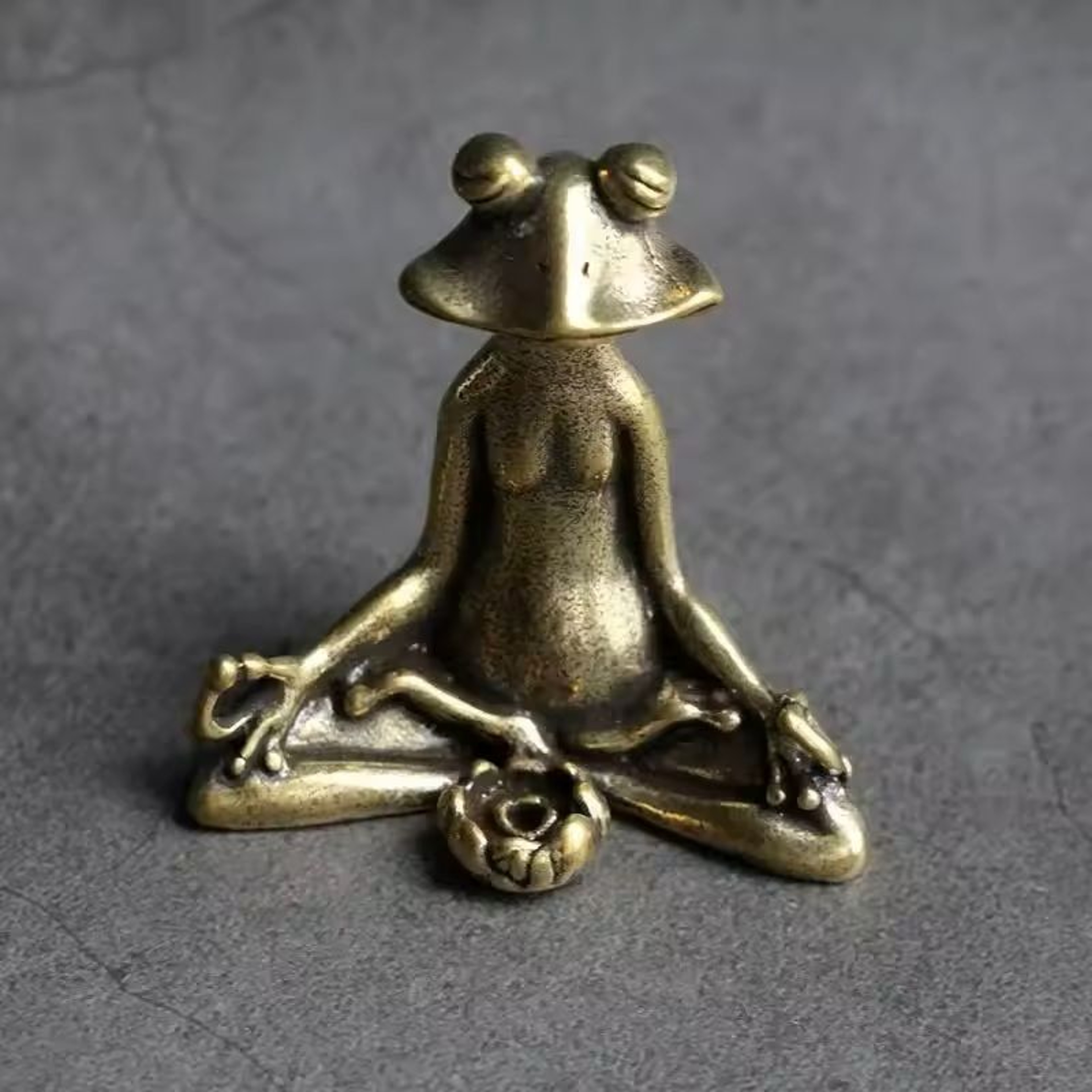 Retro Copperware Zen Frog Incense Holder Solid Pure Copper Aromatherapy  TeaPet Ornament 1