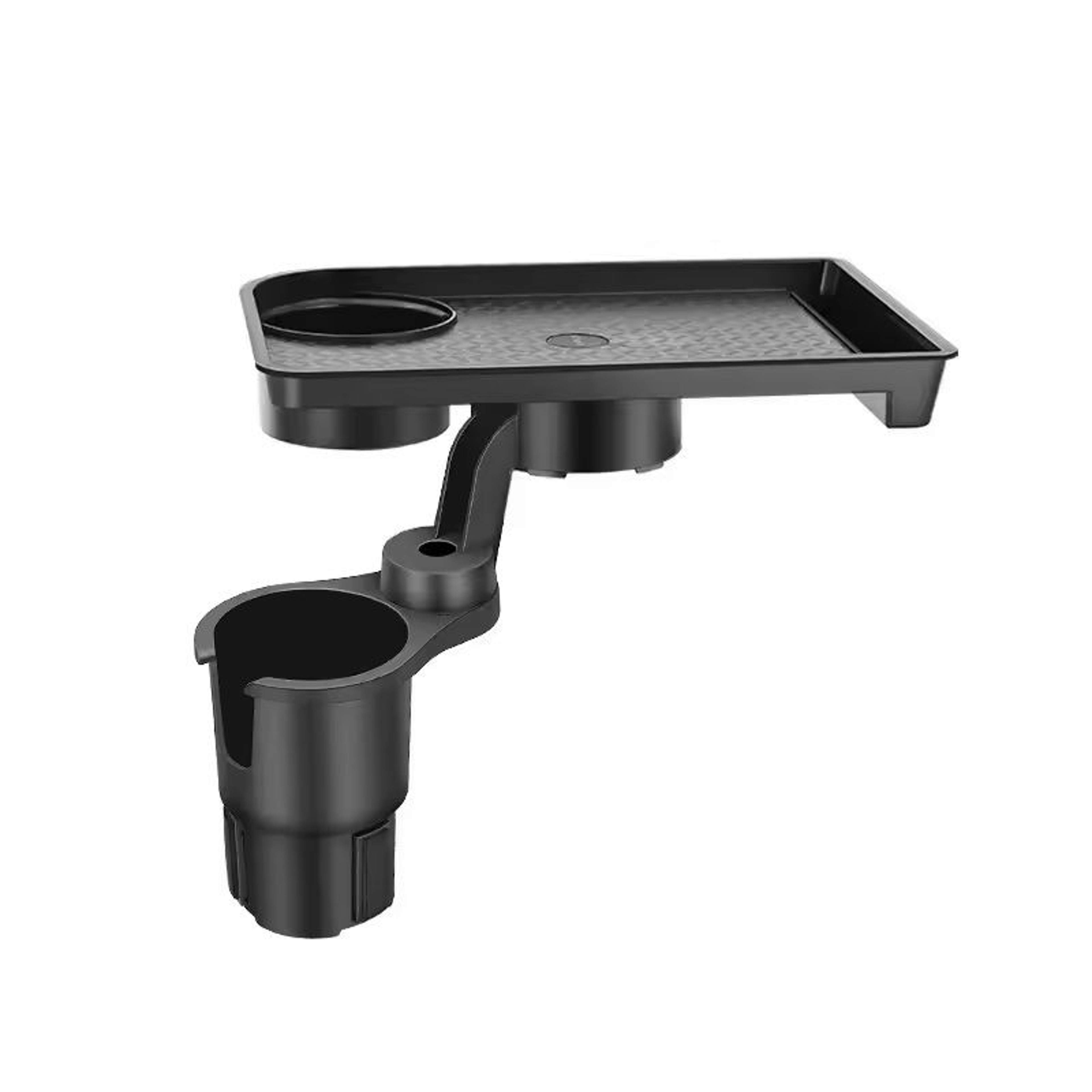 Car Cup Holder Expander With 360Degree Adjustable Snack Tray 3