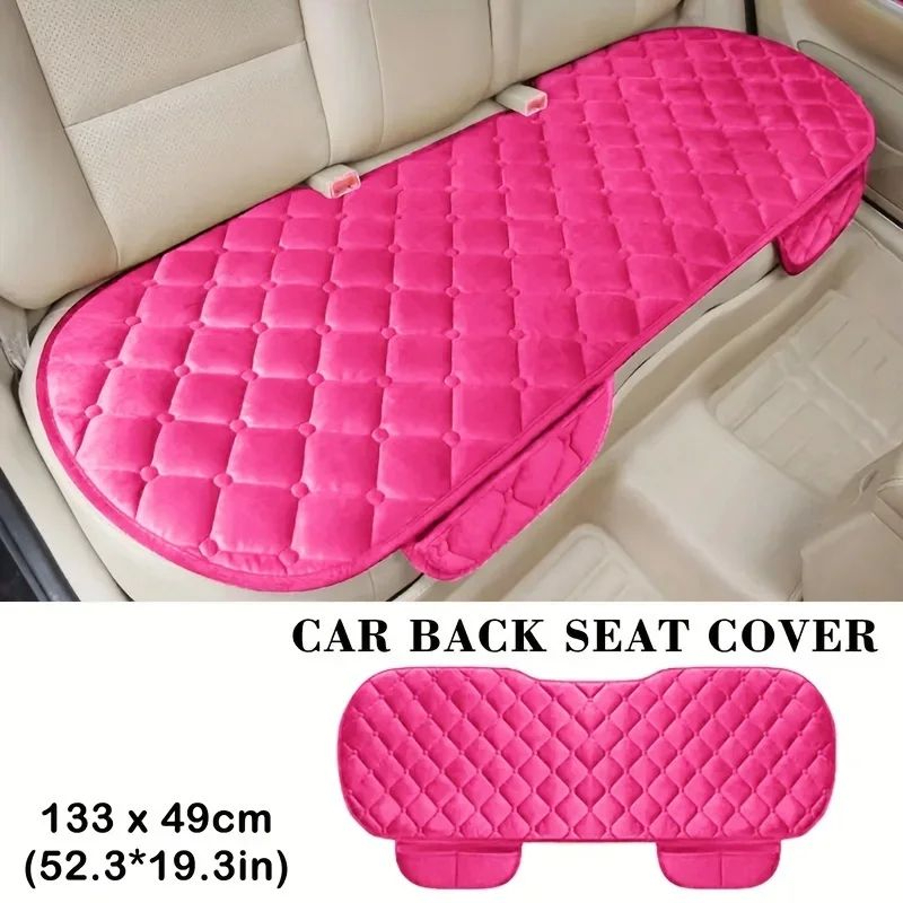 Plush NonSlip Car Front And Back Seat Protector  Soft Durable Seat Cushion Mat For Comfort  Protect 12