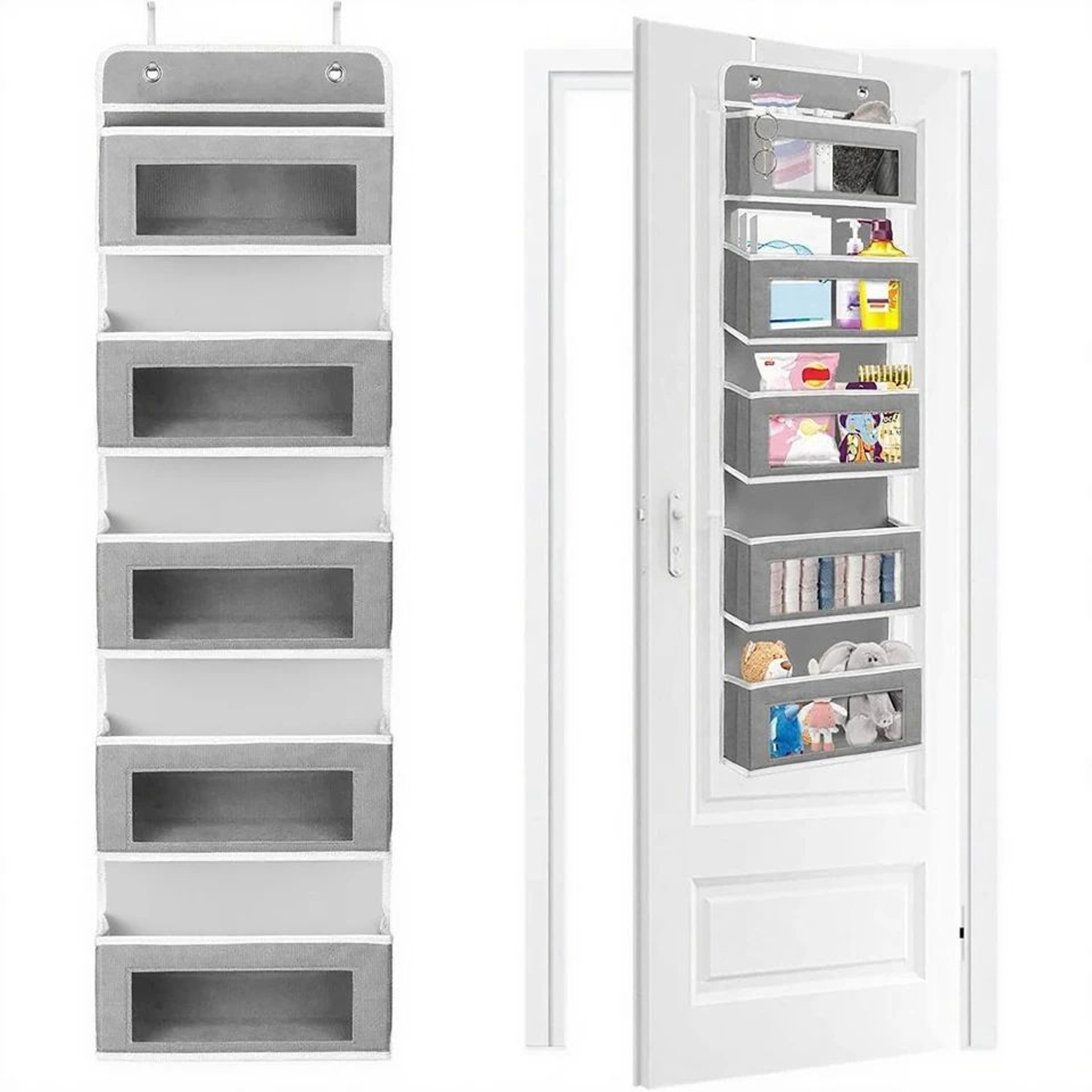 5Shelf Hanging Storage Organizer  AntiTilt Large Capacity OvertheDoor Organizer For Bedroom  Bath 1