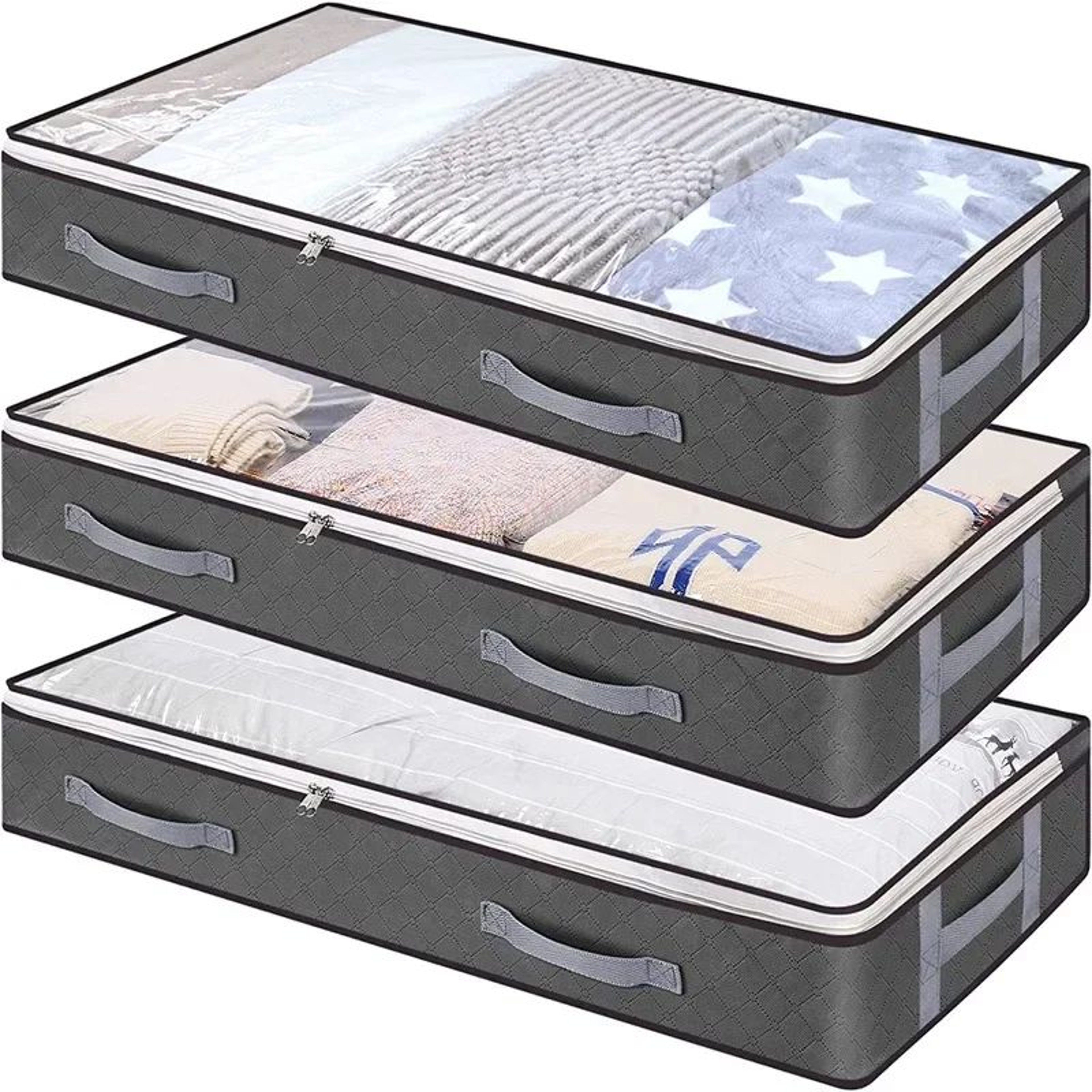 Ultra Space Under Bed Storage Bags  Large Capacity Foldable Quilt  Clothes Organizer Dustproof Ward