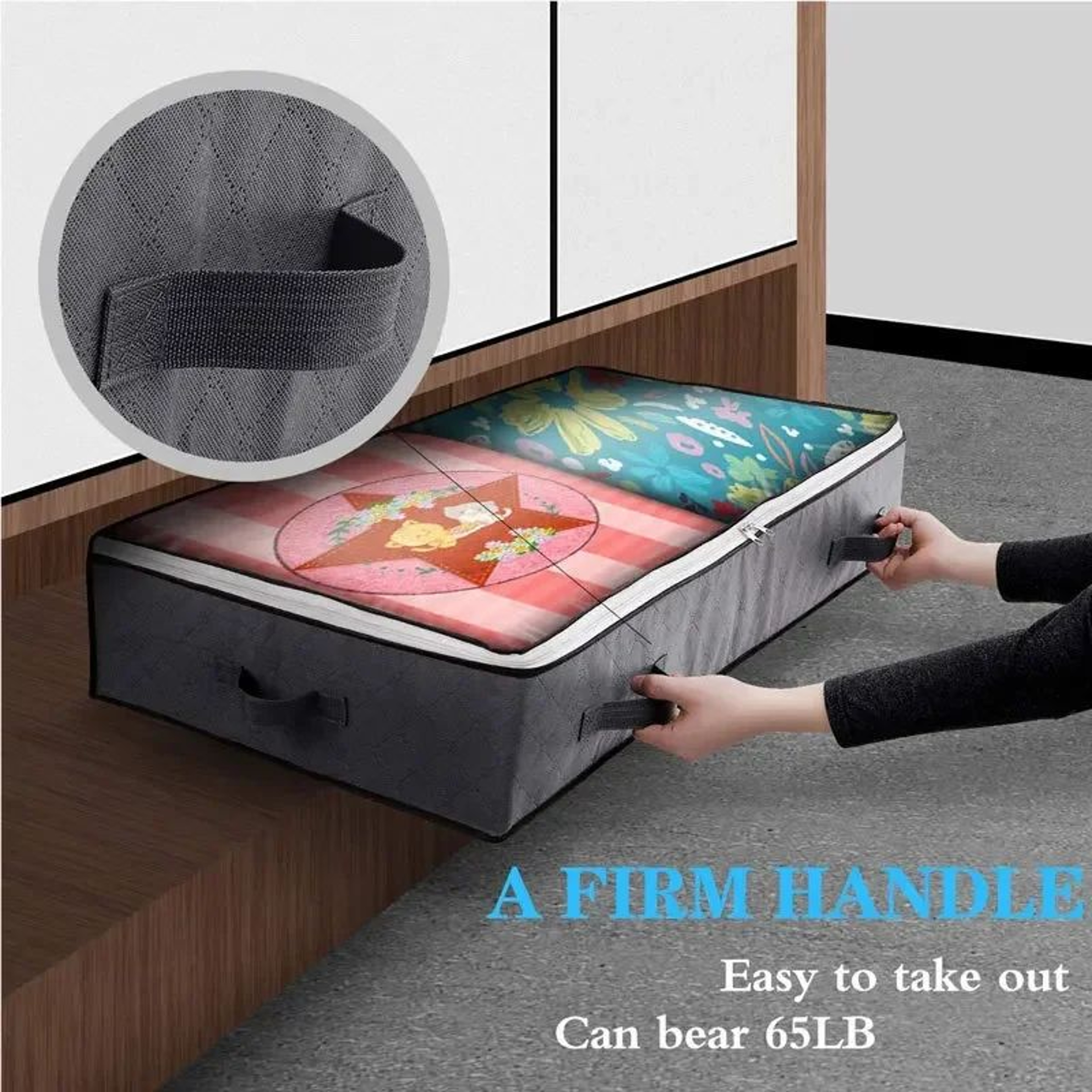 Ultra Space Under Bed Storage Bags  Large Capacity Foldable Quilt  Clothes Organizer Dustproof Ward