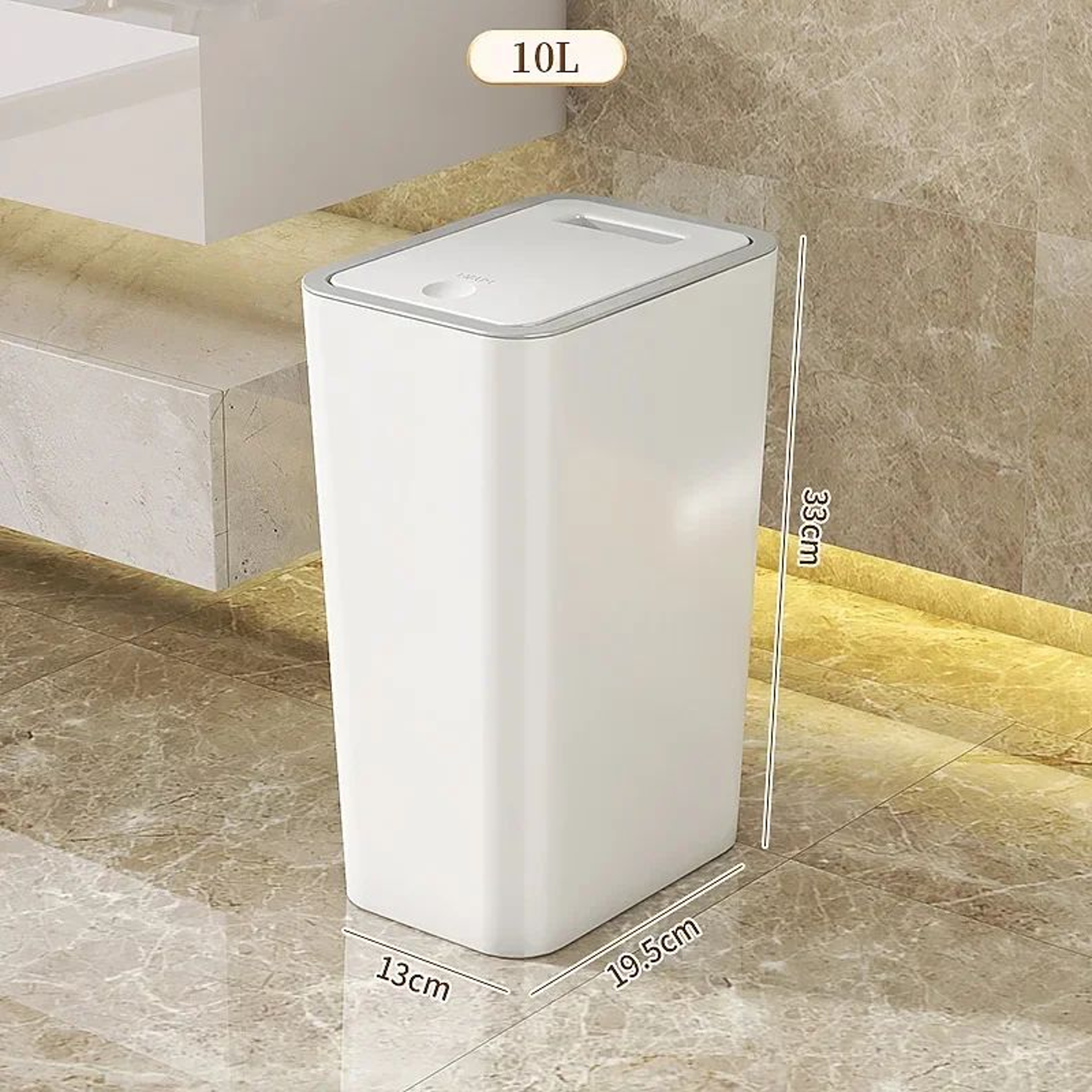 Odor Proof One Touch Trash Can  Leakproof Space Saving Bathroom  Kitchen Bin With Modern Durable Pl 7