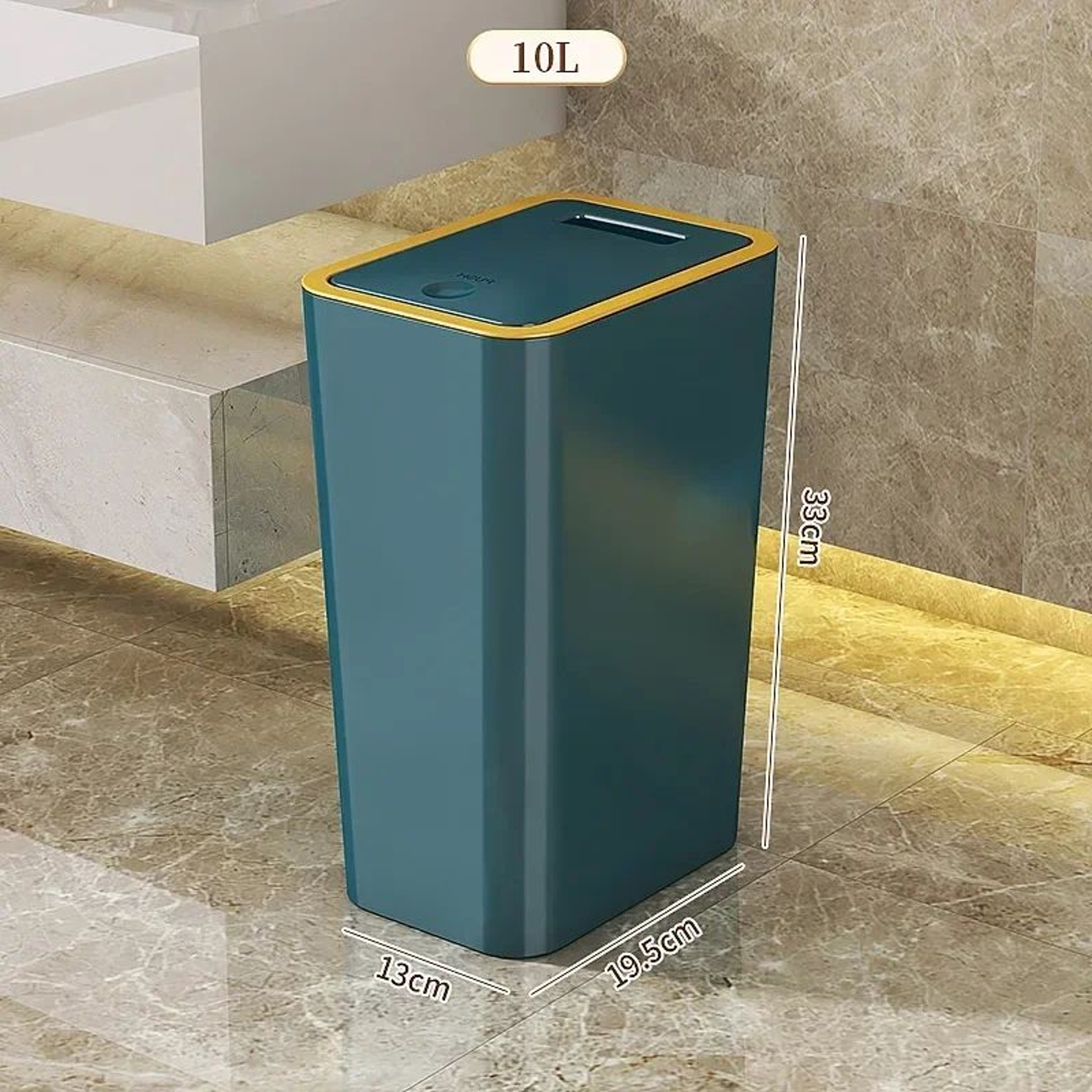 Odor Proof One Touch Trash Can  Leakproof Space Saving Bathroom  Kitchen Bin With Modern Durable Pl 9