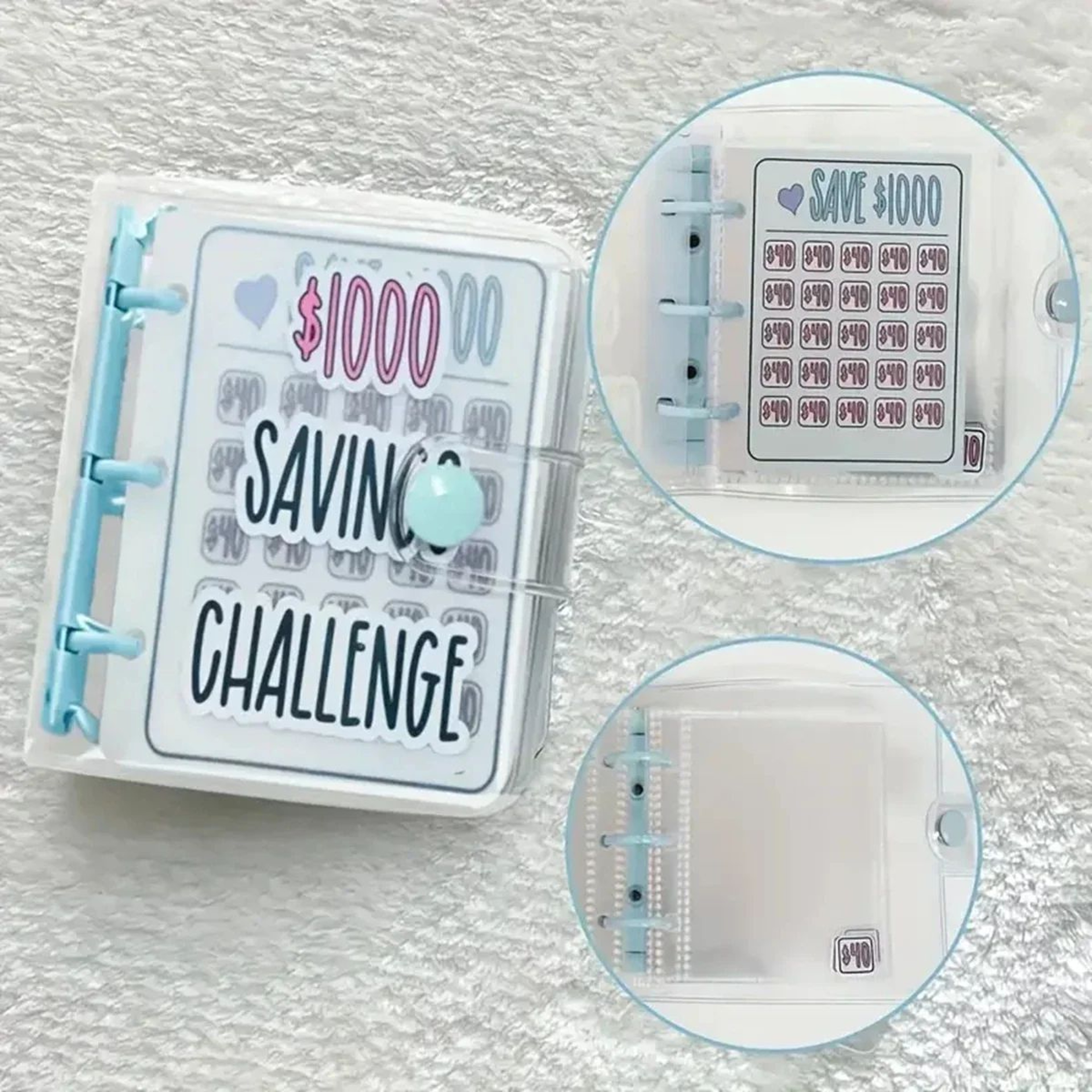 1000 Savings Challenge Binder  Money Saving Binder With Envelopes Cash Budget Planner And Challenge 5