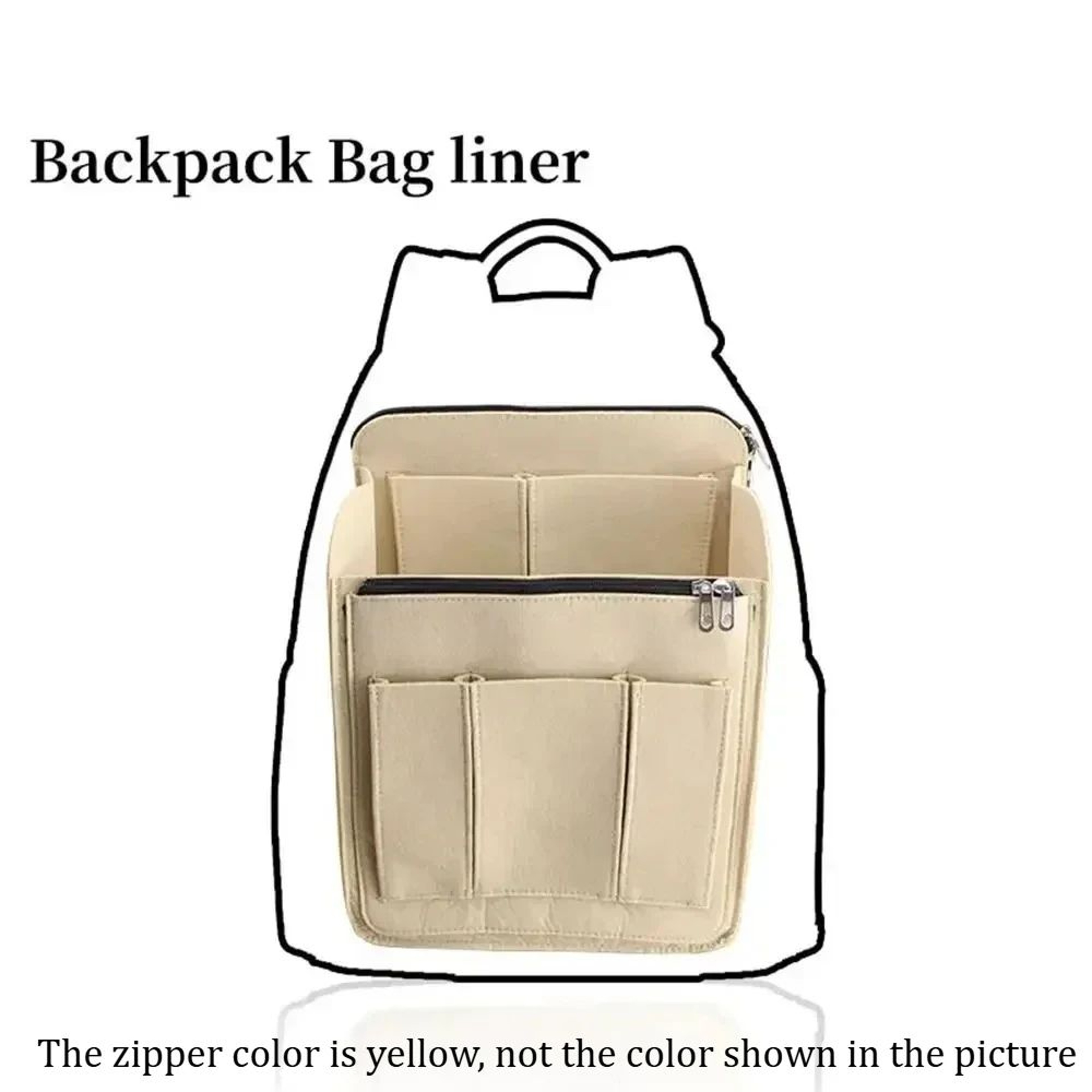 Longchamp Backpack Organizer Insert  MultiPocket Felt Inner Bag Liner For Secure Storage  Shape Pro 1