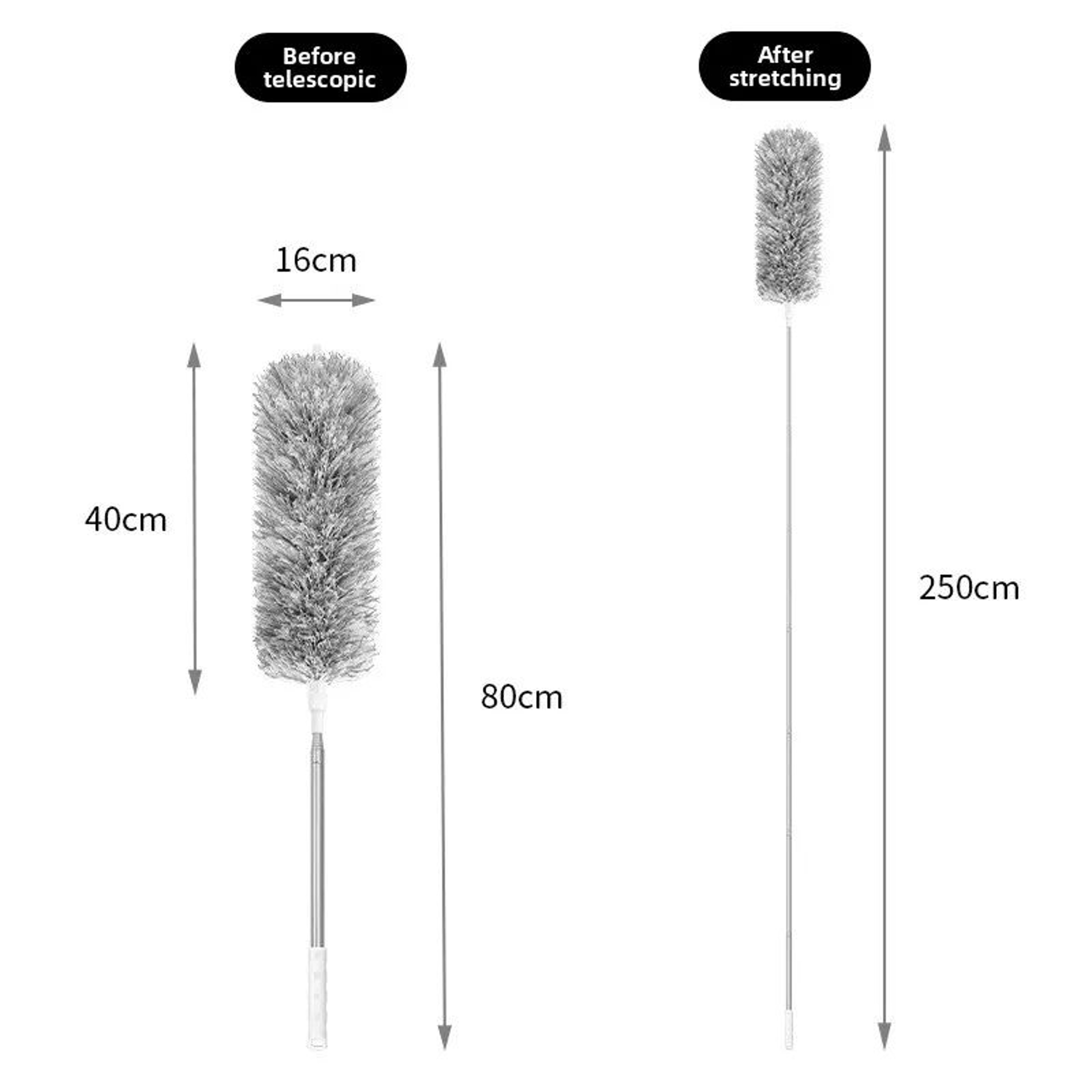 Extendable Microfiber Duster With Telescopic Pole  Retractable Washable Ceiling  High Reach Dust Re 10