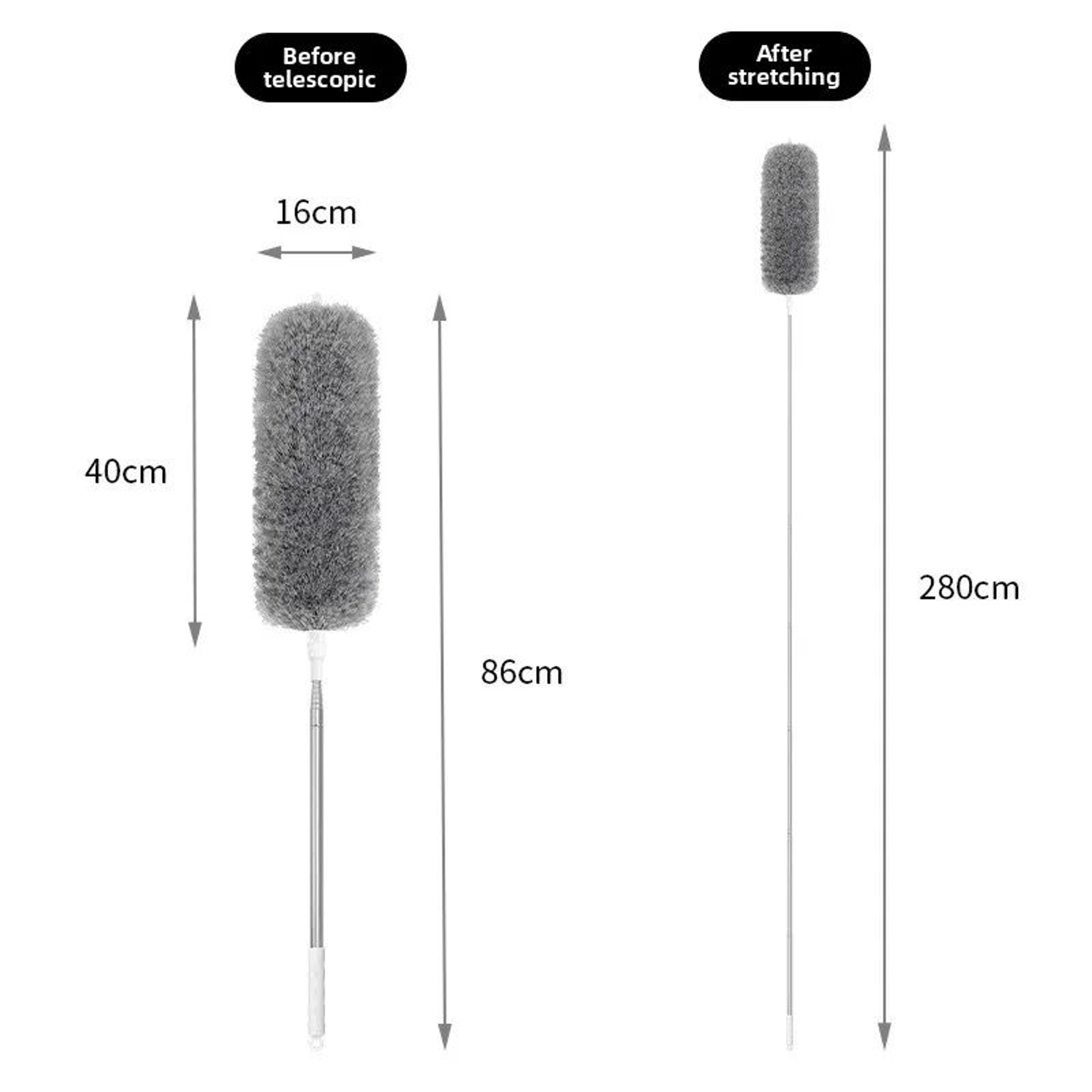 Extendable Microfiber Duster With Telescopic Pole  Retractable Washable Ceiling  High Reach Dust Re 11
