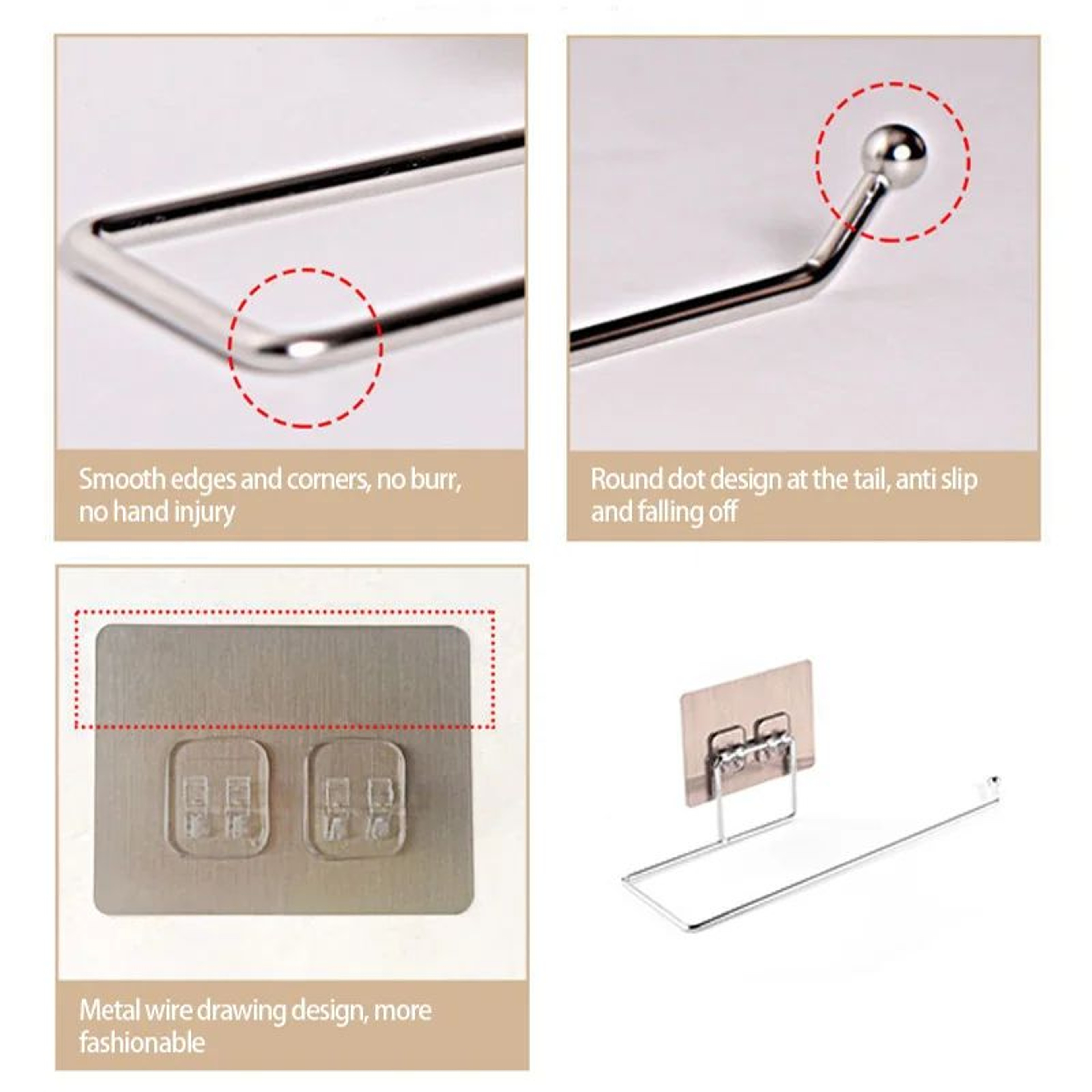 Multi Purpose Bathroom Toilet Paper Holder  Towel Rack  Hanging Wall Mount Tissue Storage Stand For 5