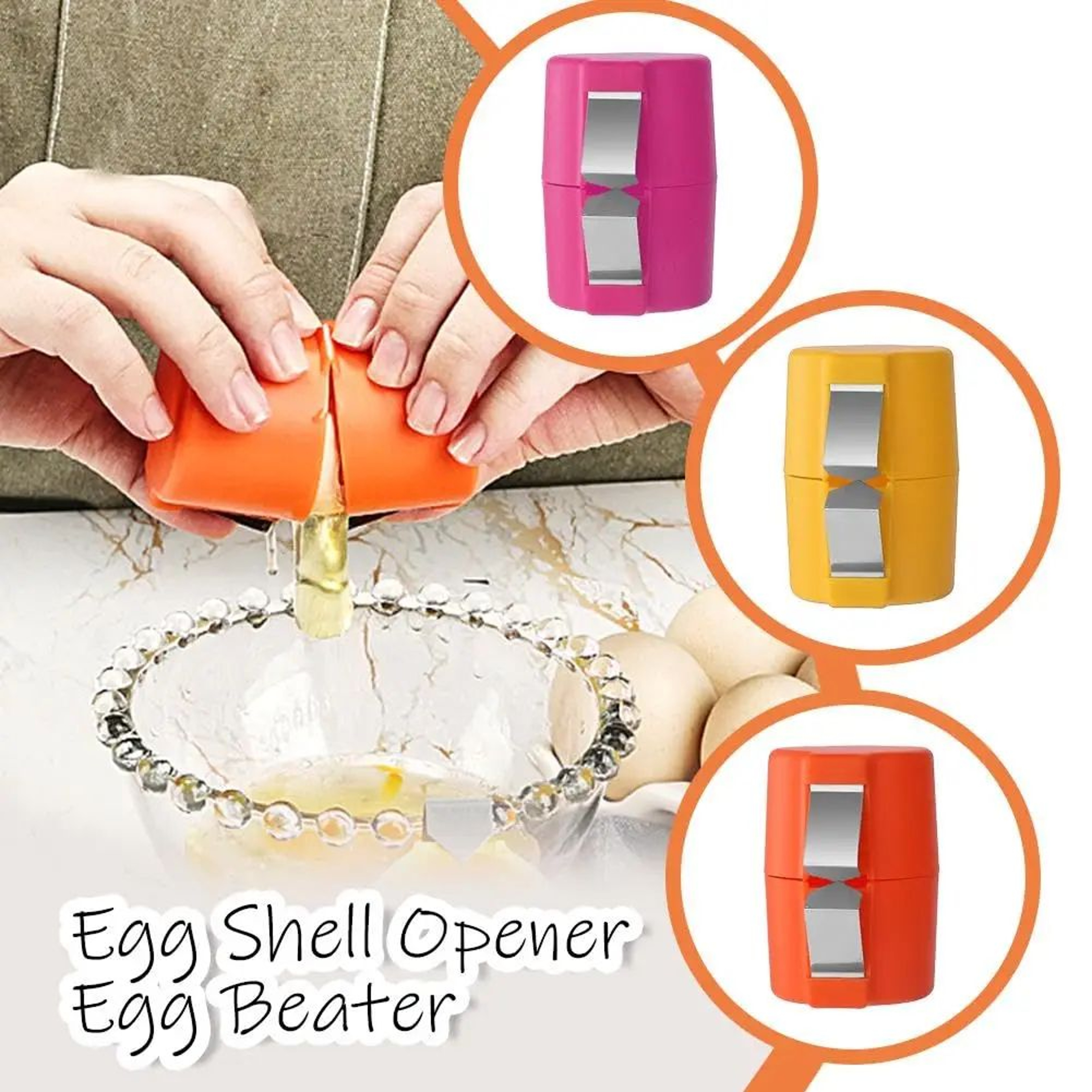 Handheld Egg Opener  Cracker Set  Food Safe Egg Breaker Tool For Cooking Baking And Camping 2