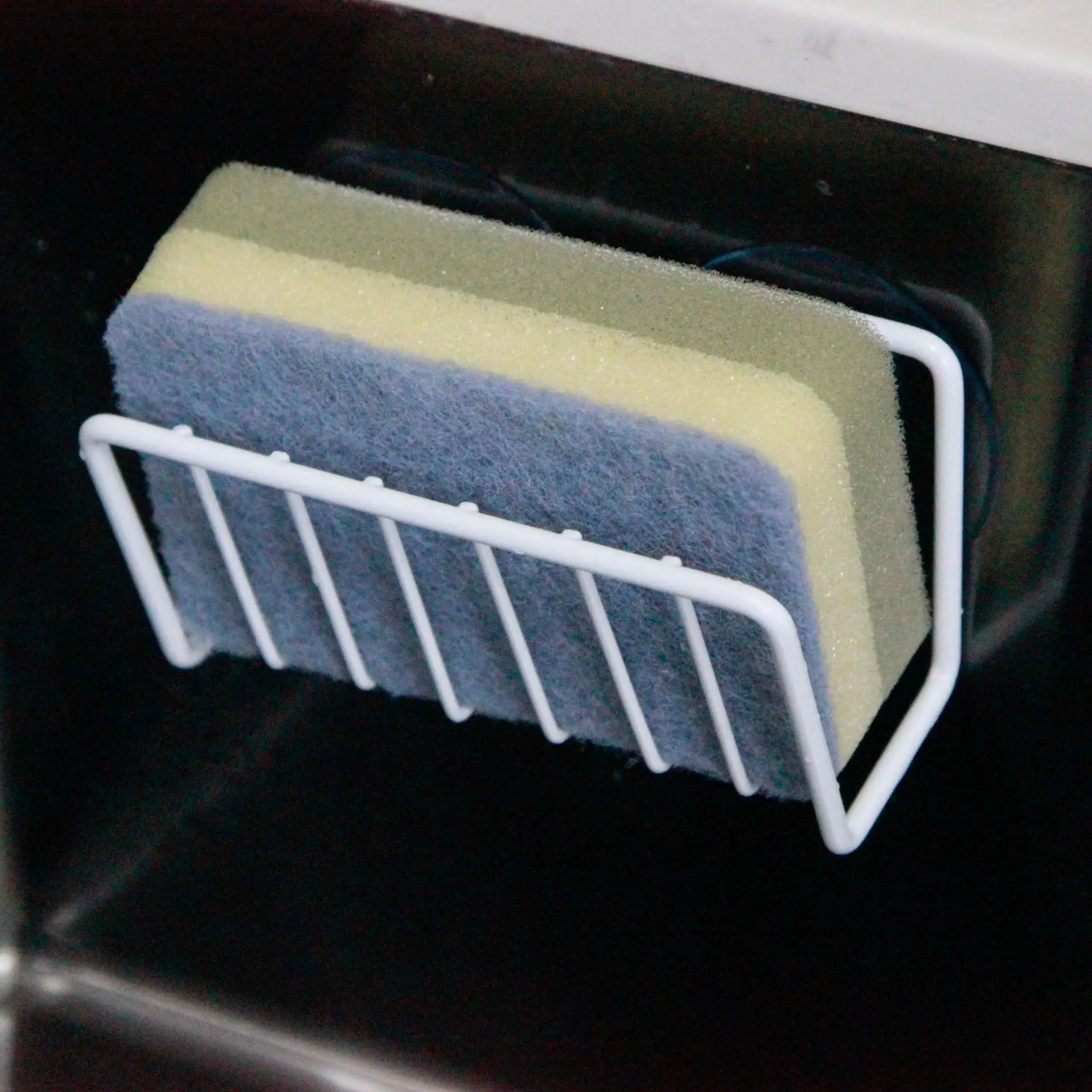 Stainless Steel Sponge Holder With Suction Cup  Kitchen Sink Caddy Organizer For Dish Sponges  Scru 8