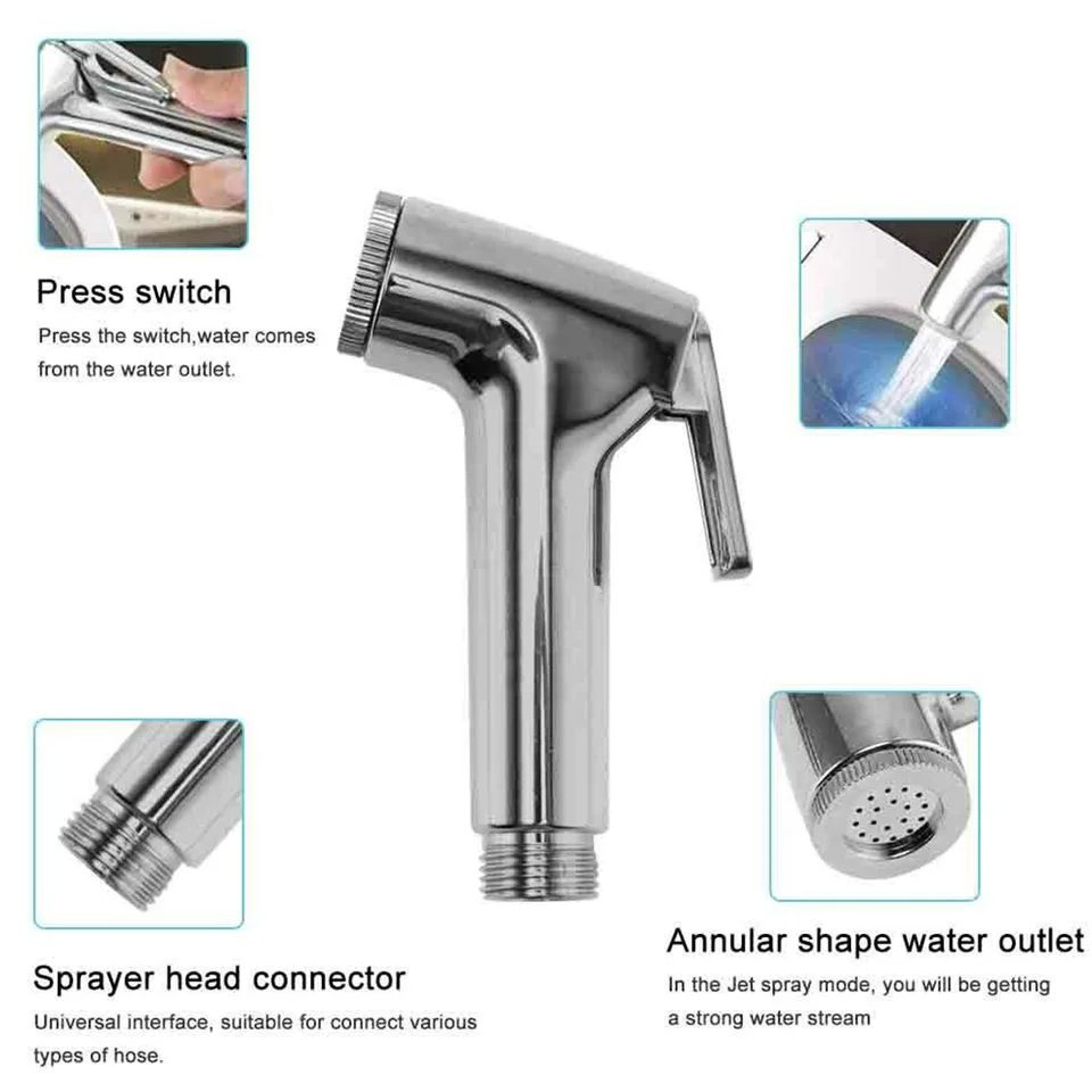 Handheld Bidet Toilet Sprayer  SelfCleaning Shattaf Spray Head For Hygienic Bathroom Use 4