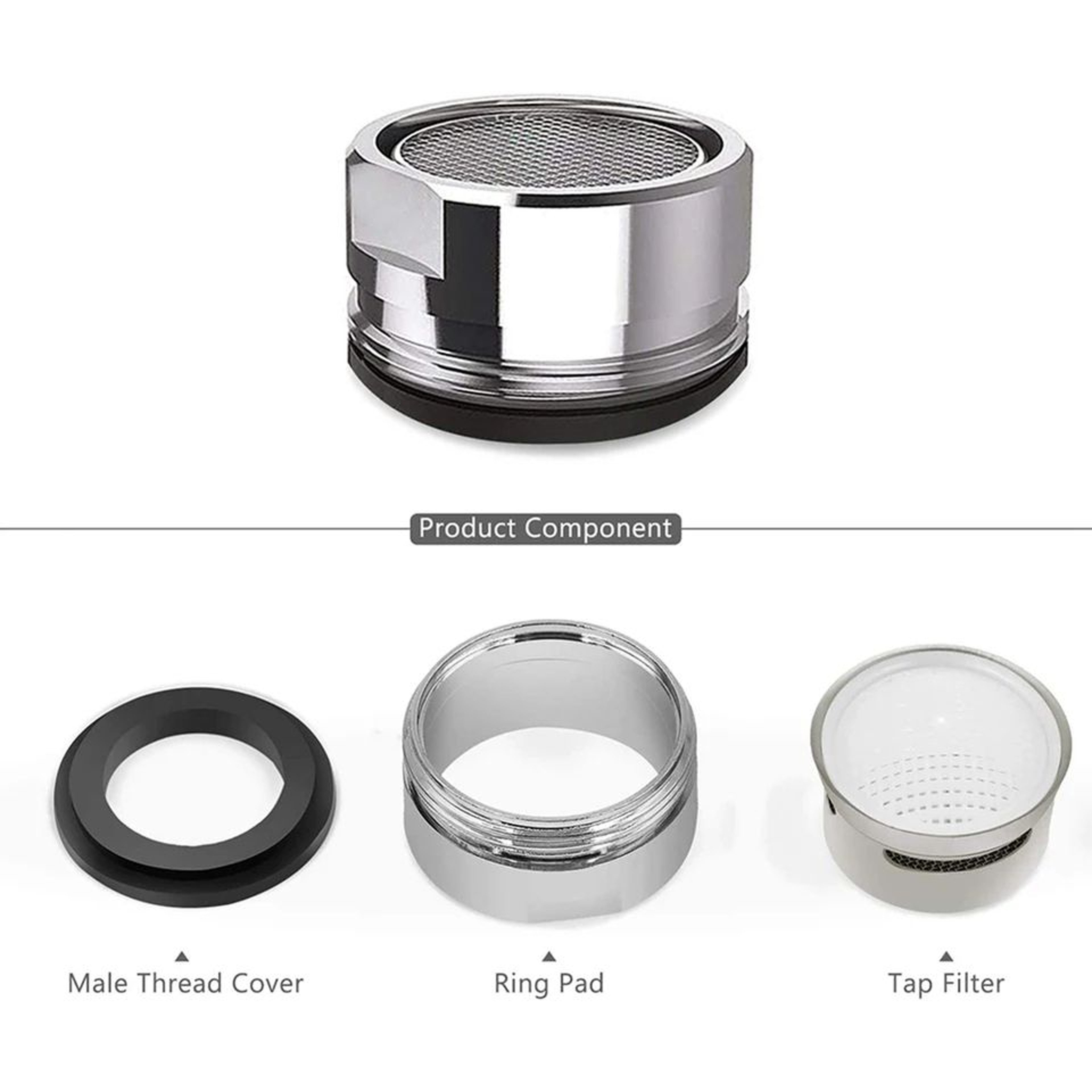3 Pcs Brass Faucet Aerator 94 Inches  WaterSaving Tap Bubbler With Replaceable Filter Nozzle 5
