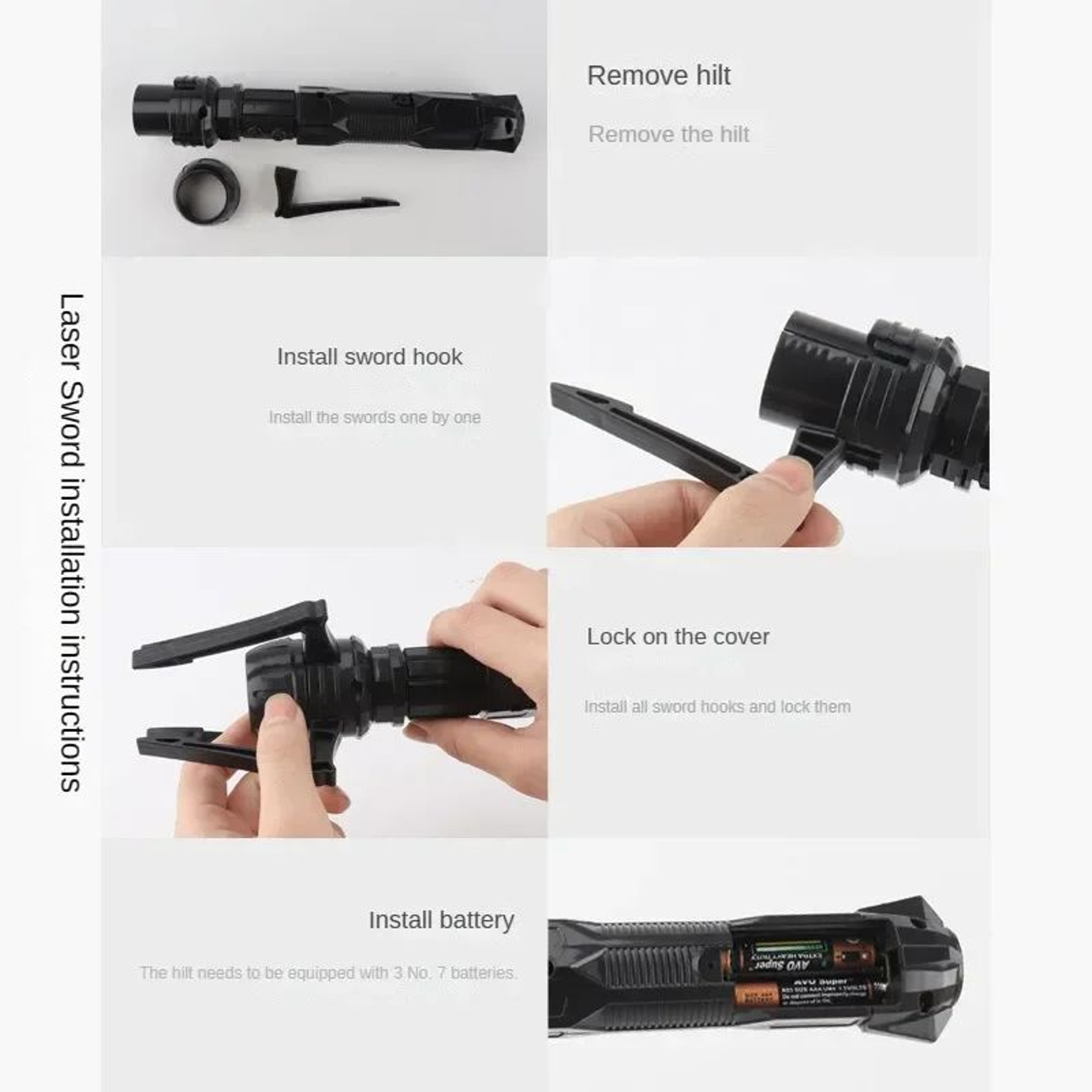 Telescopic Light Up Sword Toy  RGB LED Laser Saber For Kids 3 2