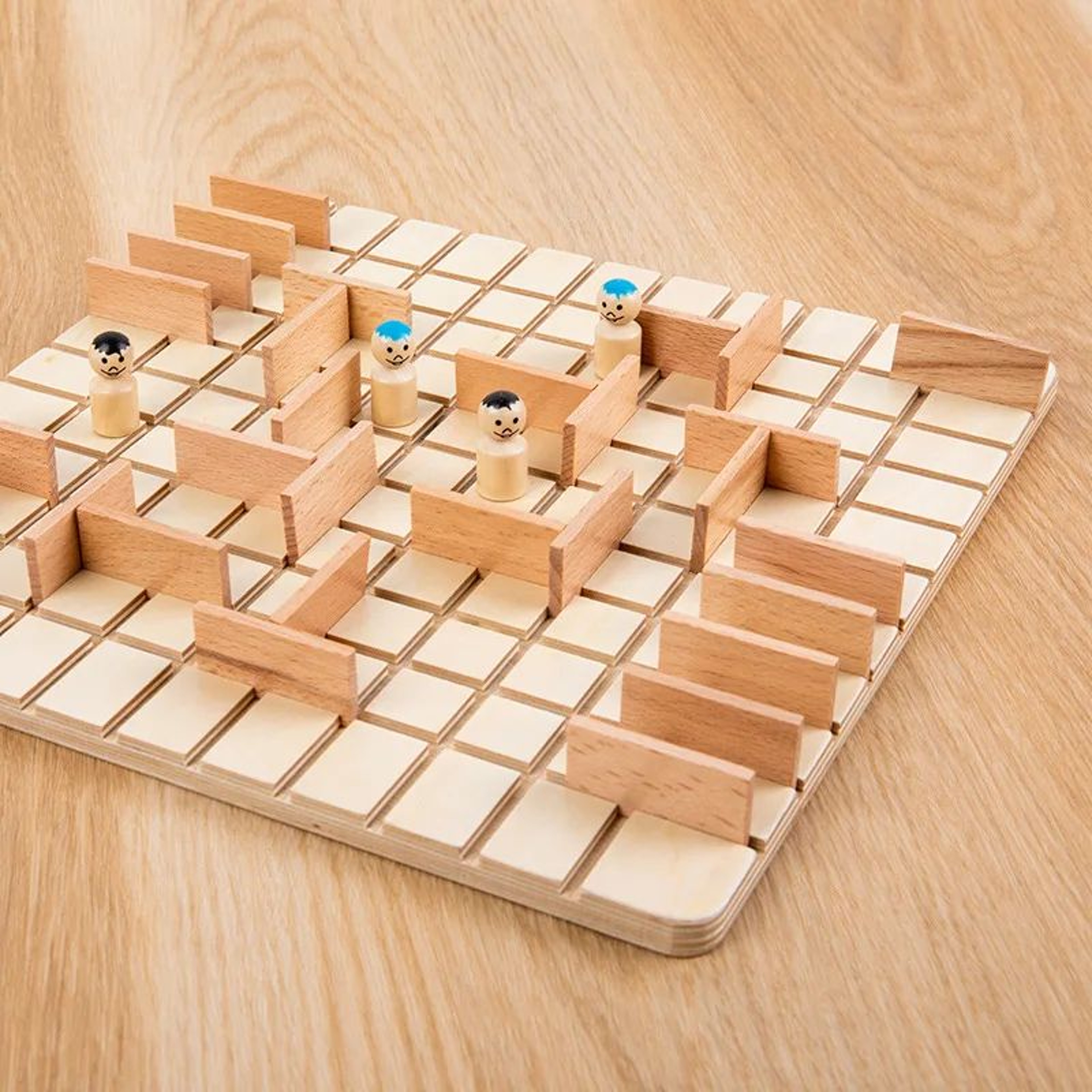 Wooden Chase  Intercept Board Game  TwoPlayer ParentChild Puzzle Battle Toy 5