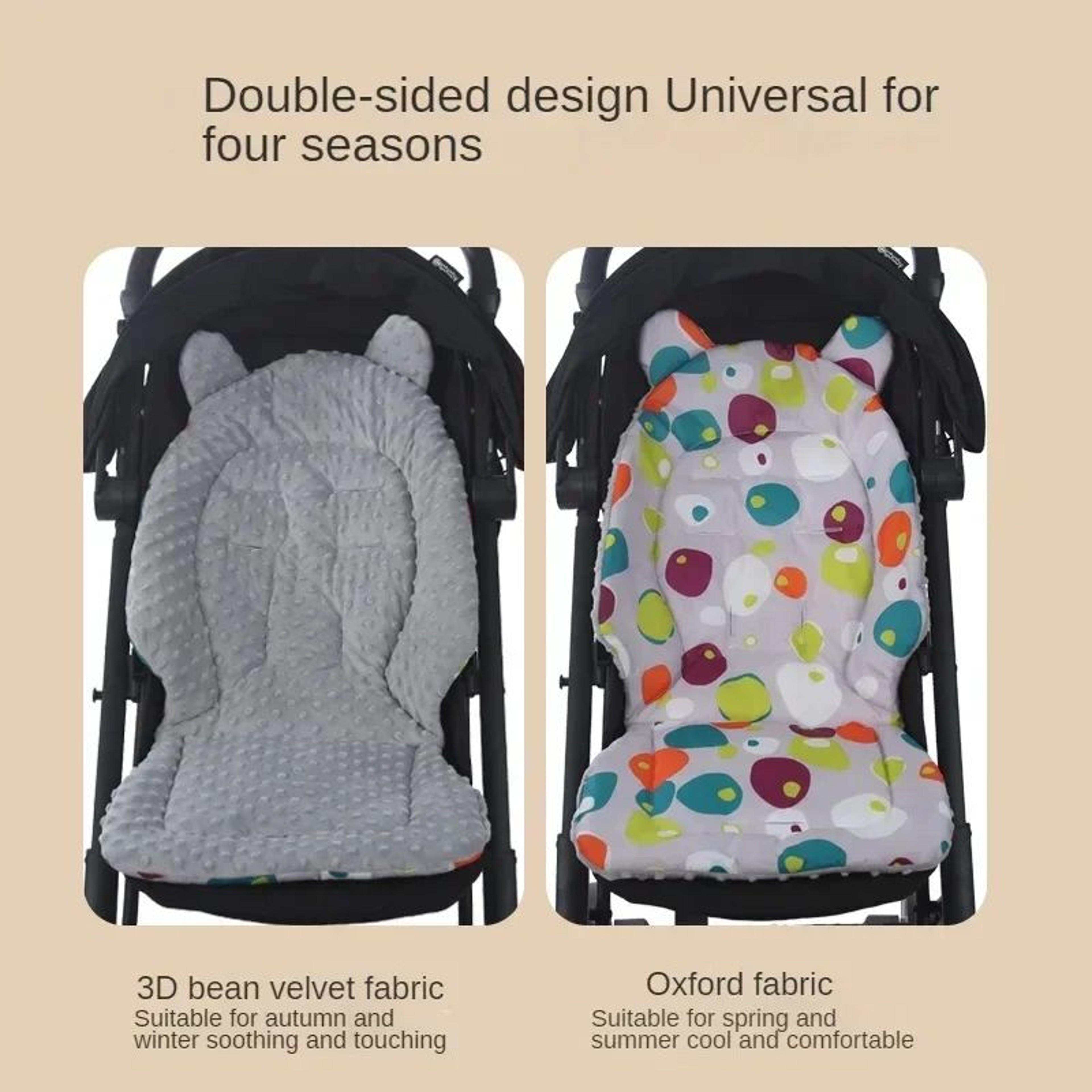 Baby Stroller Changing Pad  Cotton Diaper Nappy Mat For Pram Buggy Car Seat  Newborns 1
